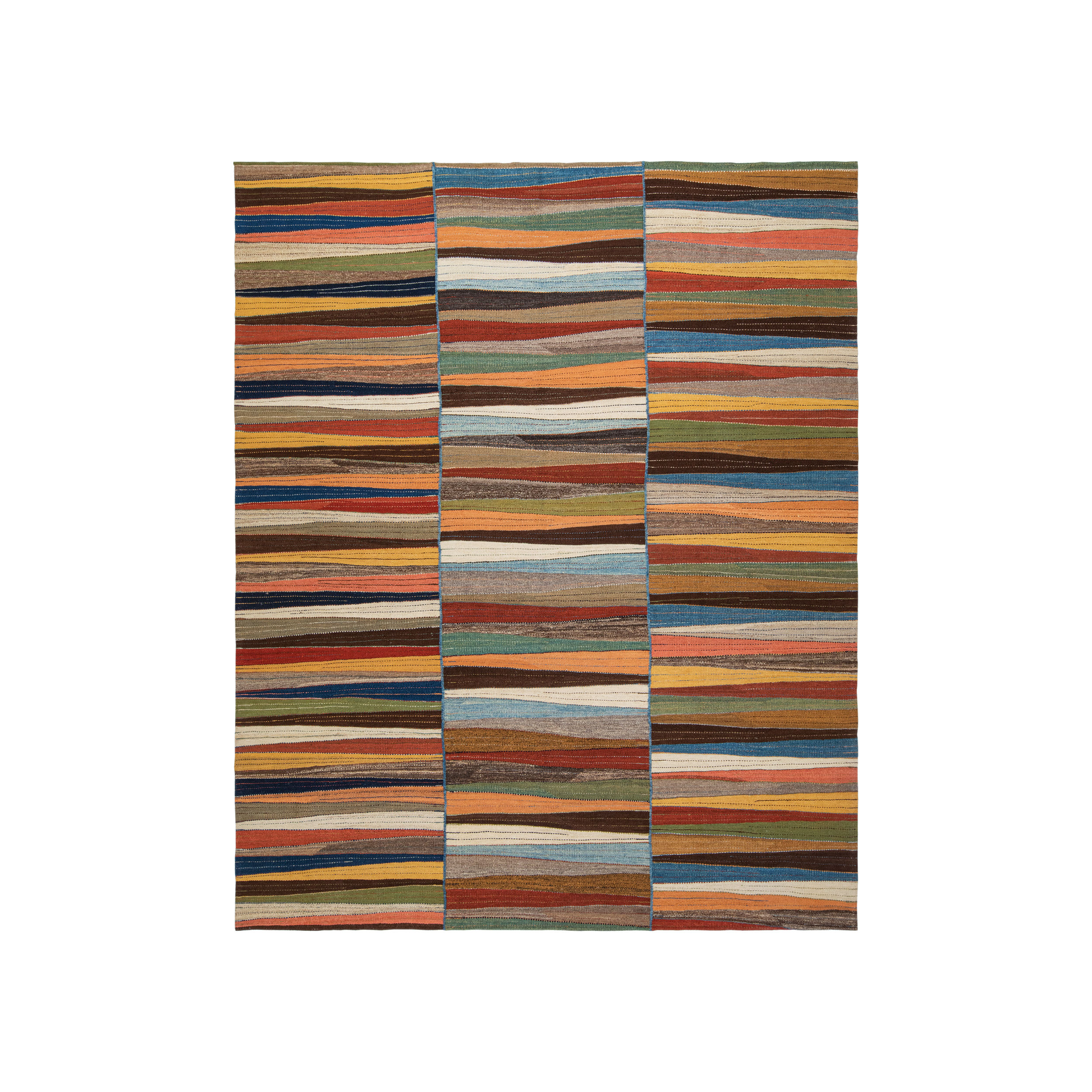 This Mazandaran rug is hand-woven and crafted with 100% wool.