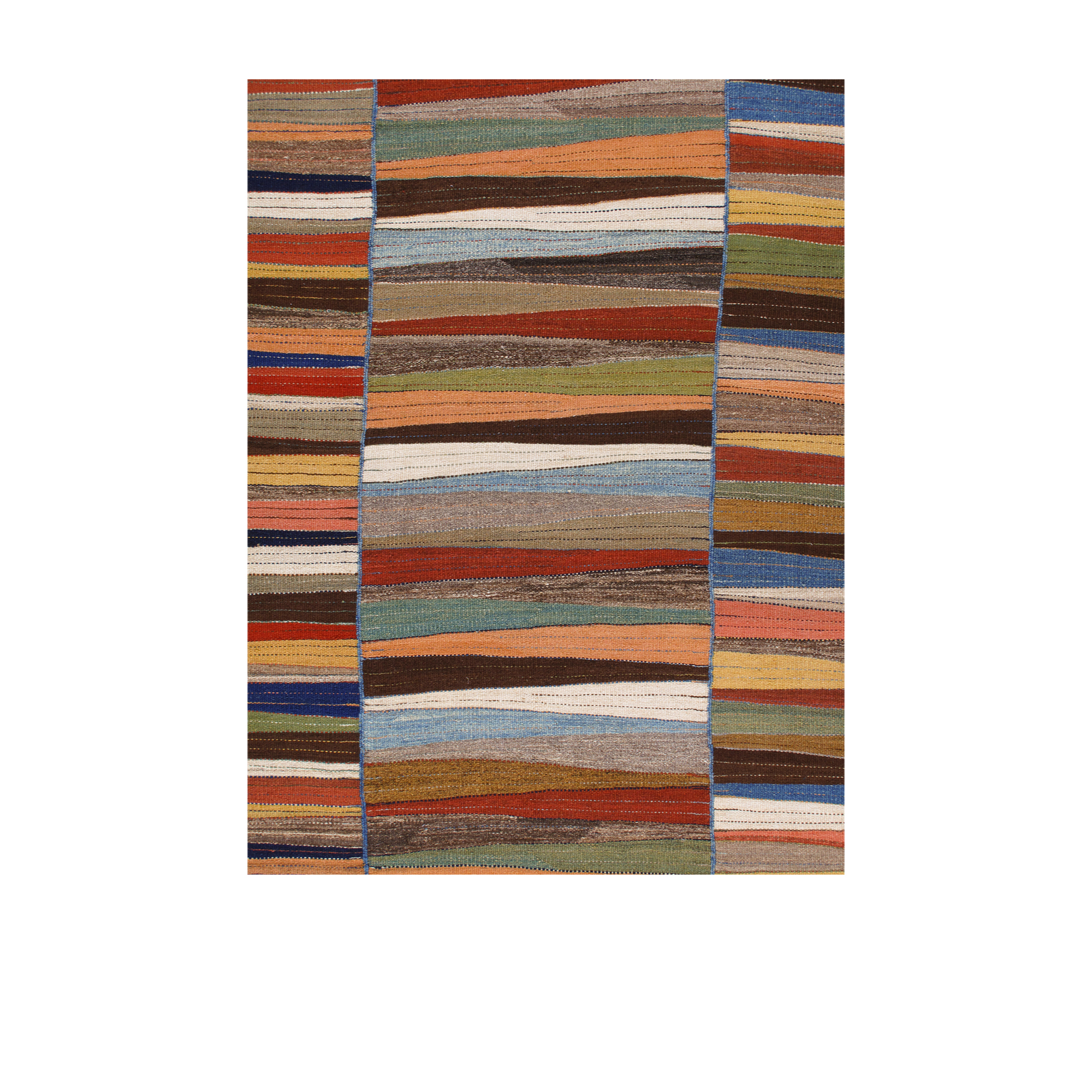 This Mazandaran rug is hand-woven and crafted with 100% wool.