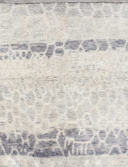 Original Moroccan hand made decorative grey rug