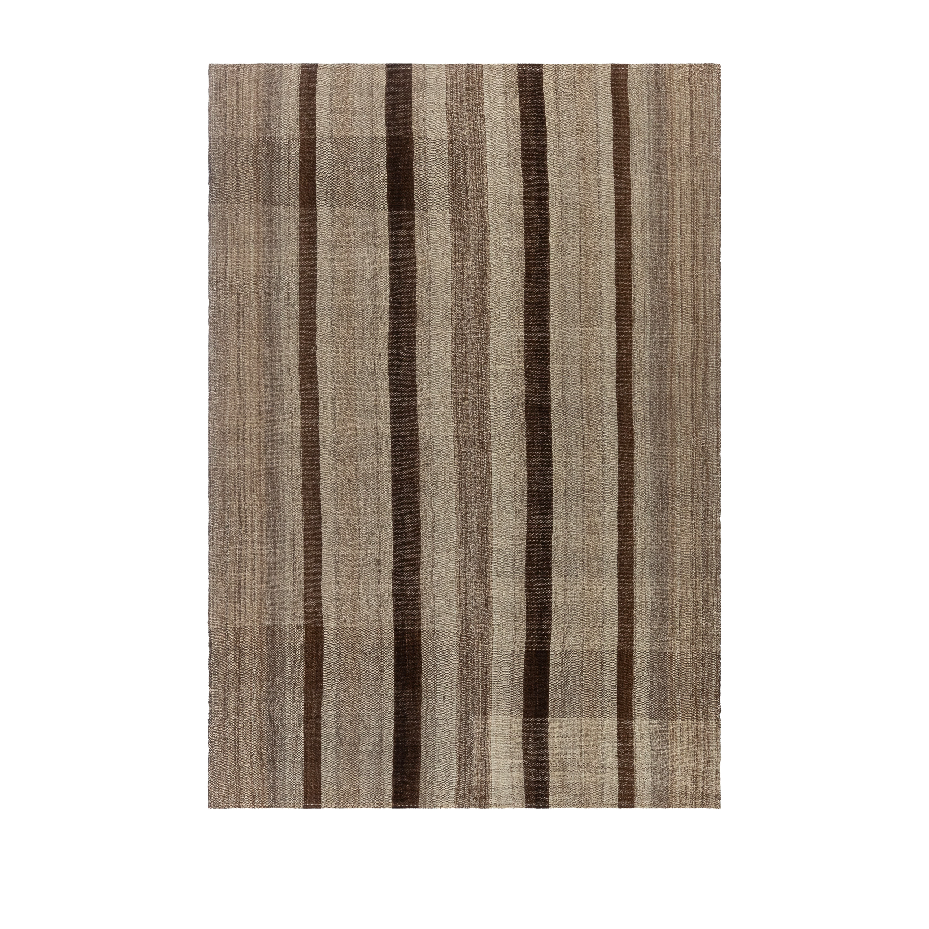 Vintage Persian flatweave rug with neutral vertical stripe pattern – Nasiri Carpets