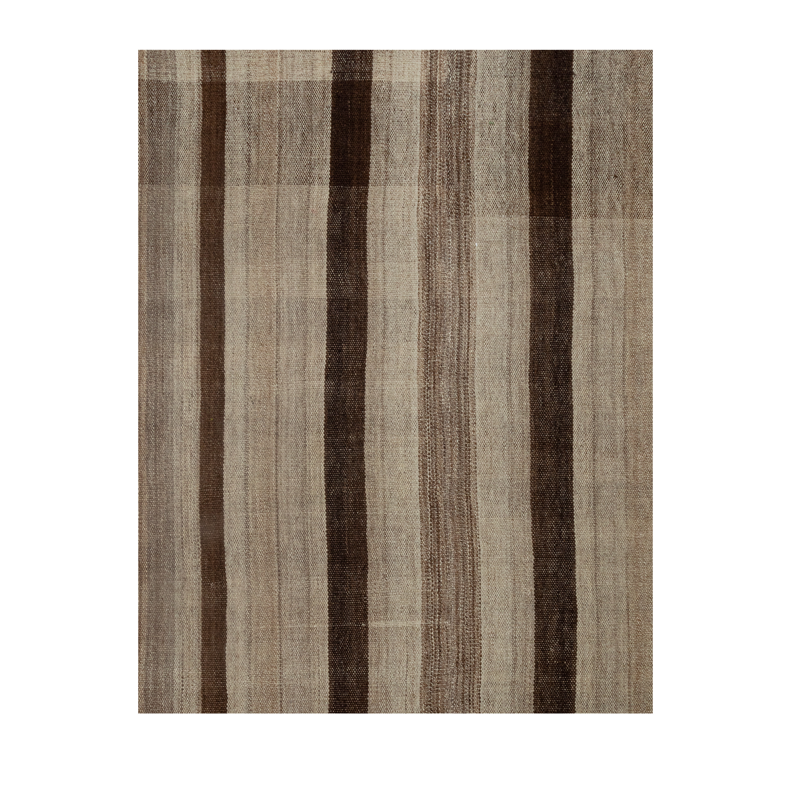 Vintage Persian flatweave rug with neutral vertical stripe pattern – Nasiri Carpets