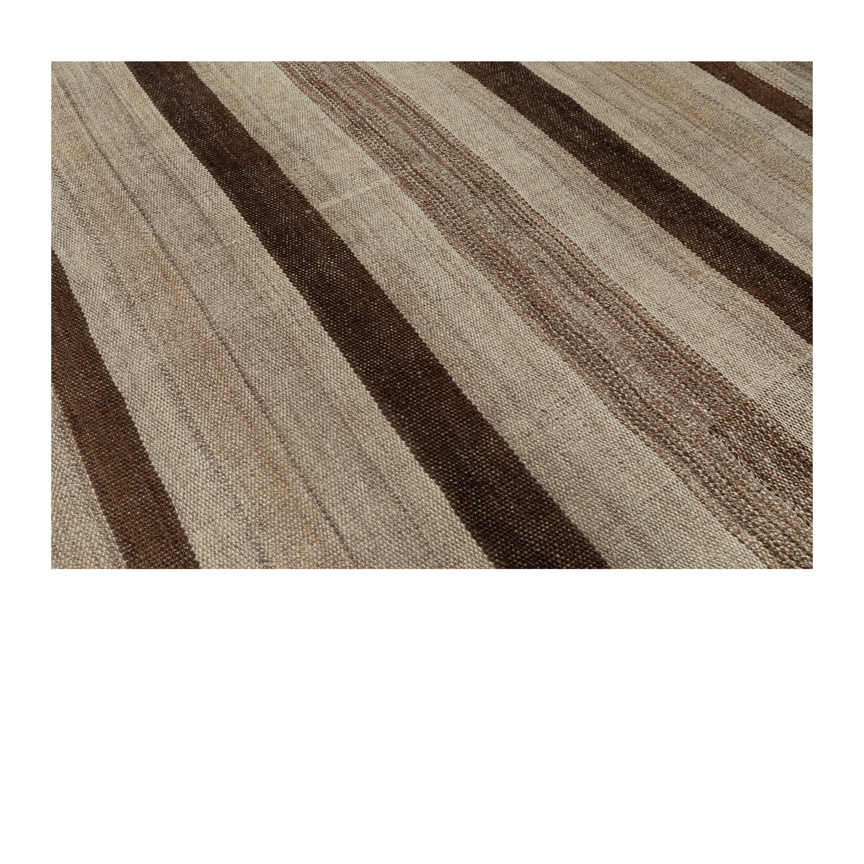 Vintage Persian flatweave rug with neutral vertical stripe pattern – Nasiri Carpets