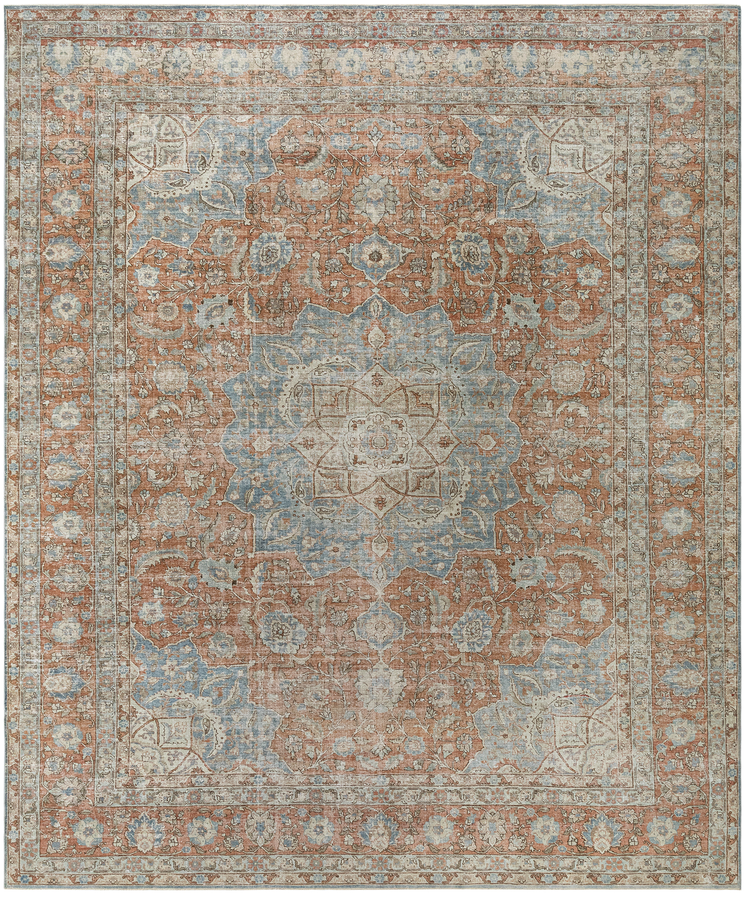 Vintage Tabriz Medallion Rug
