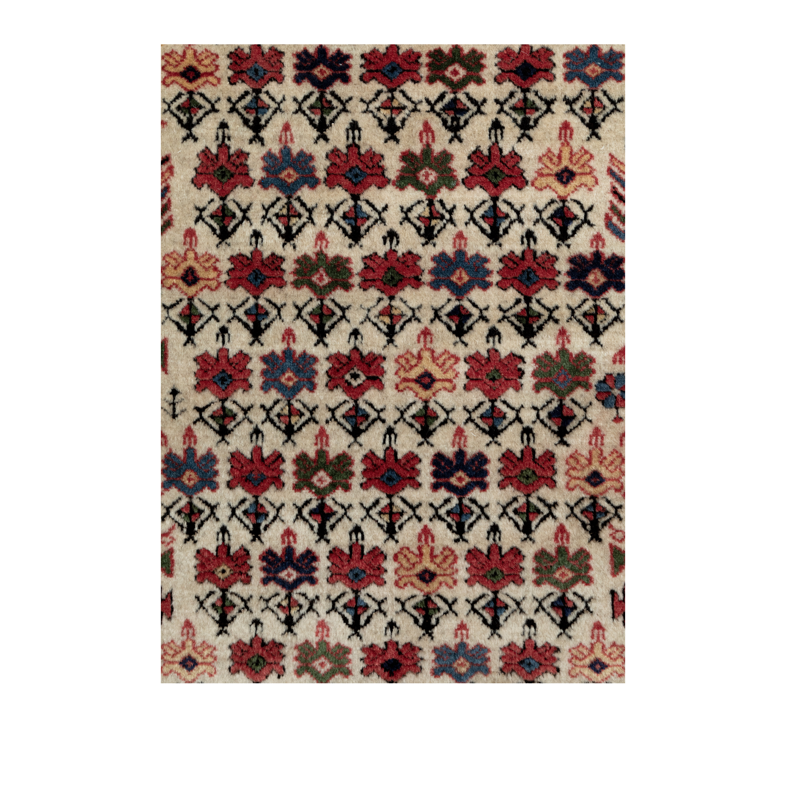 “Caucasian Shirvan-style rug with tribal medallions and ivory field, handwoven in Azerbaijan using hand-spun wool and natural dyes – heirloom reproduction by Nasiri Carpets”
