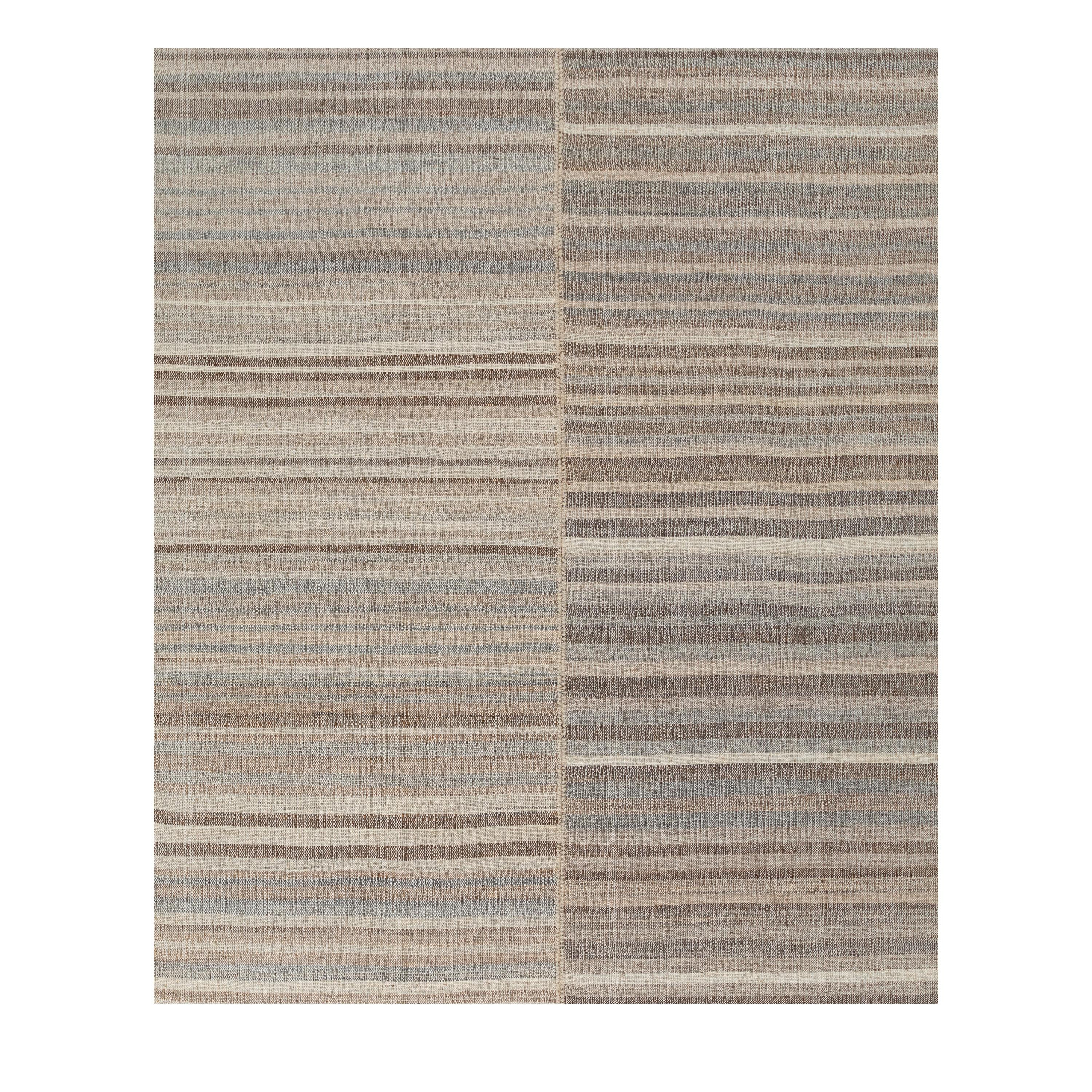 Neutral-tone modern Pelas kilim flatweave rug by Nasiri Carpets in hand-spun wool