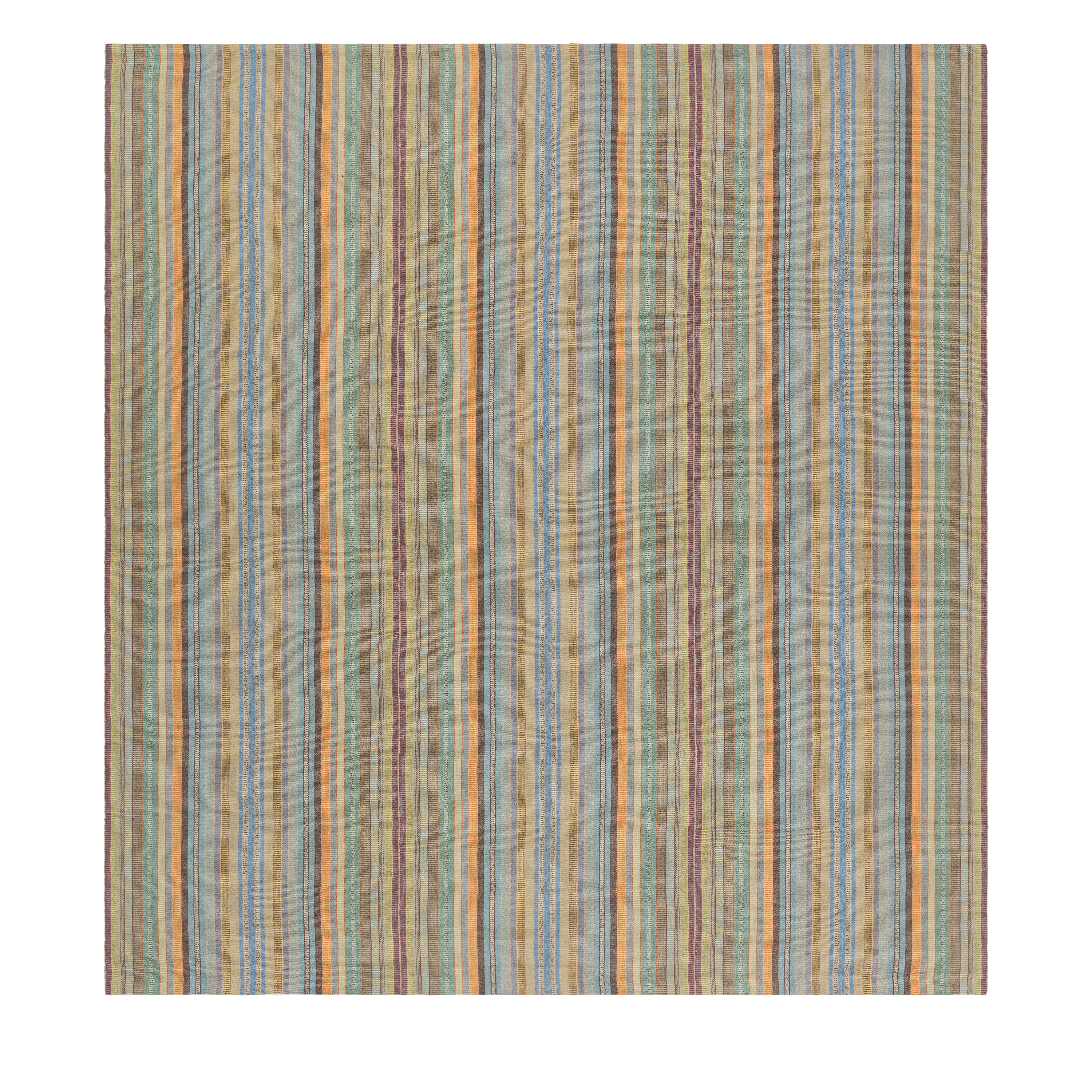 Jajim Kilim Flatweave rug by Nasiri Carpets – handwoven in natural-dyed wool with modern multicolor stripes
