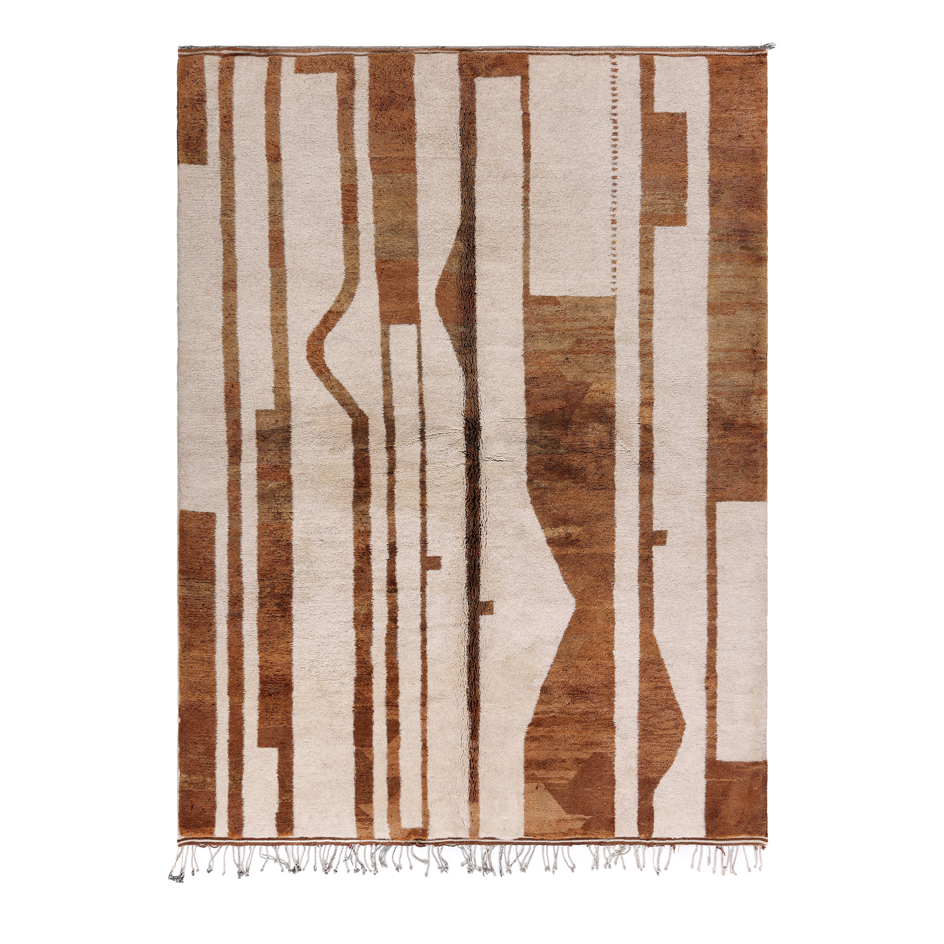 Geometric Modern Ivory Brown