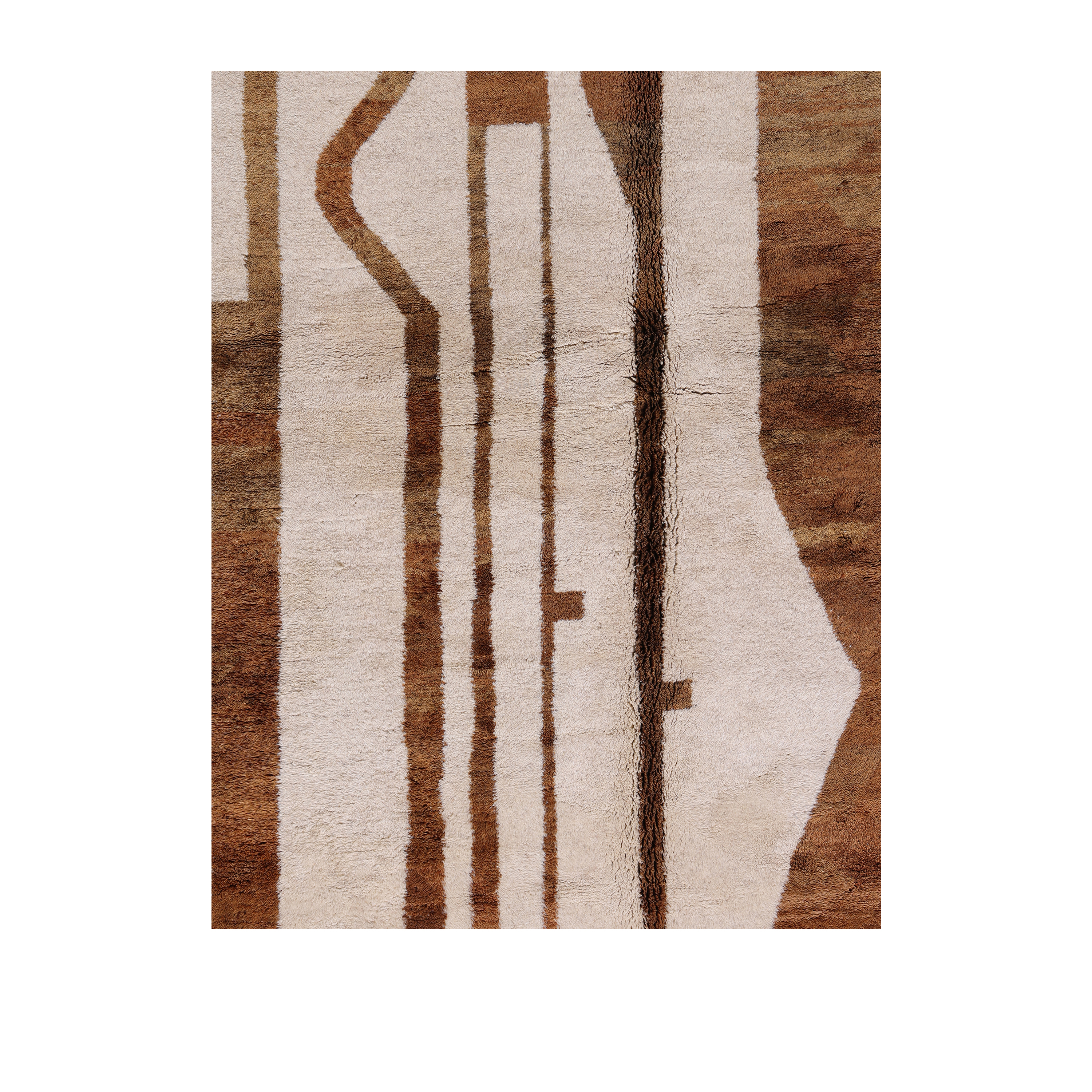 Geometric Modern Ivory Brown