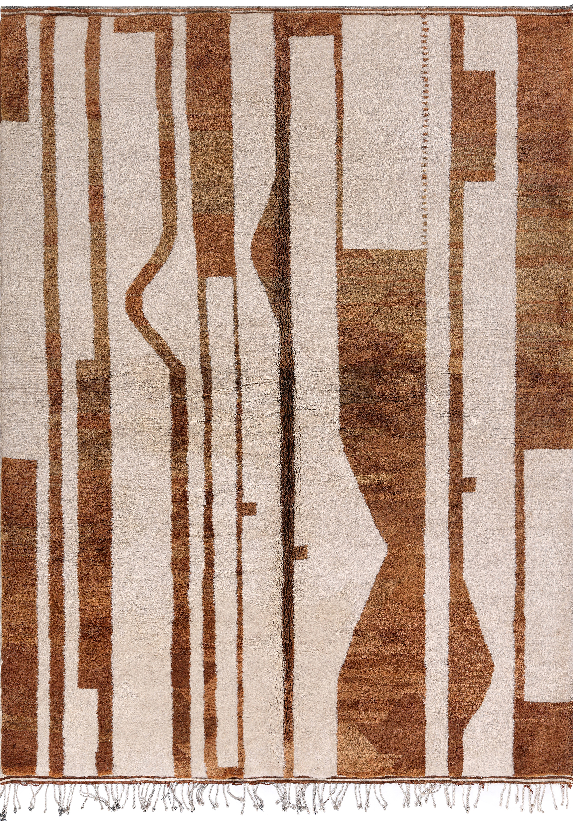 Geometric Modern Ivory Brown