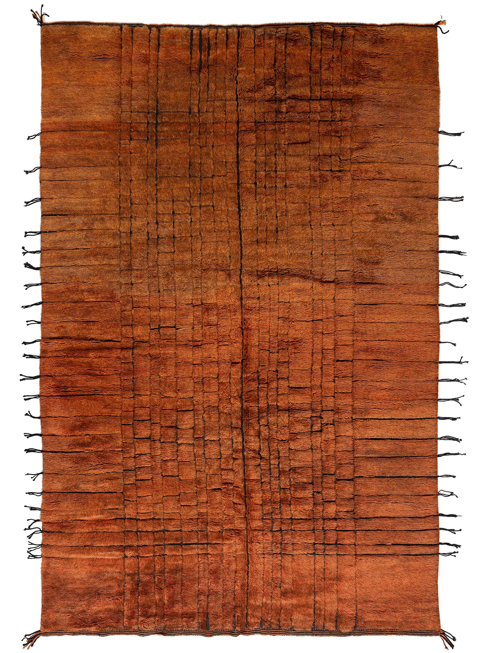 Bold Plain Dark Rust Moroccan