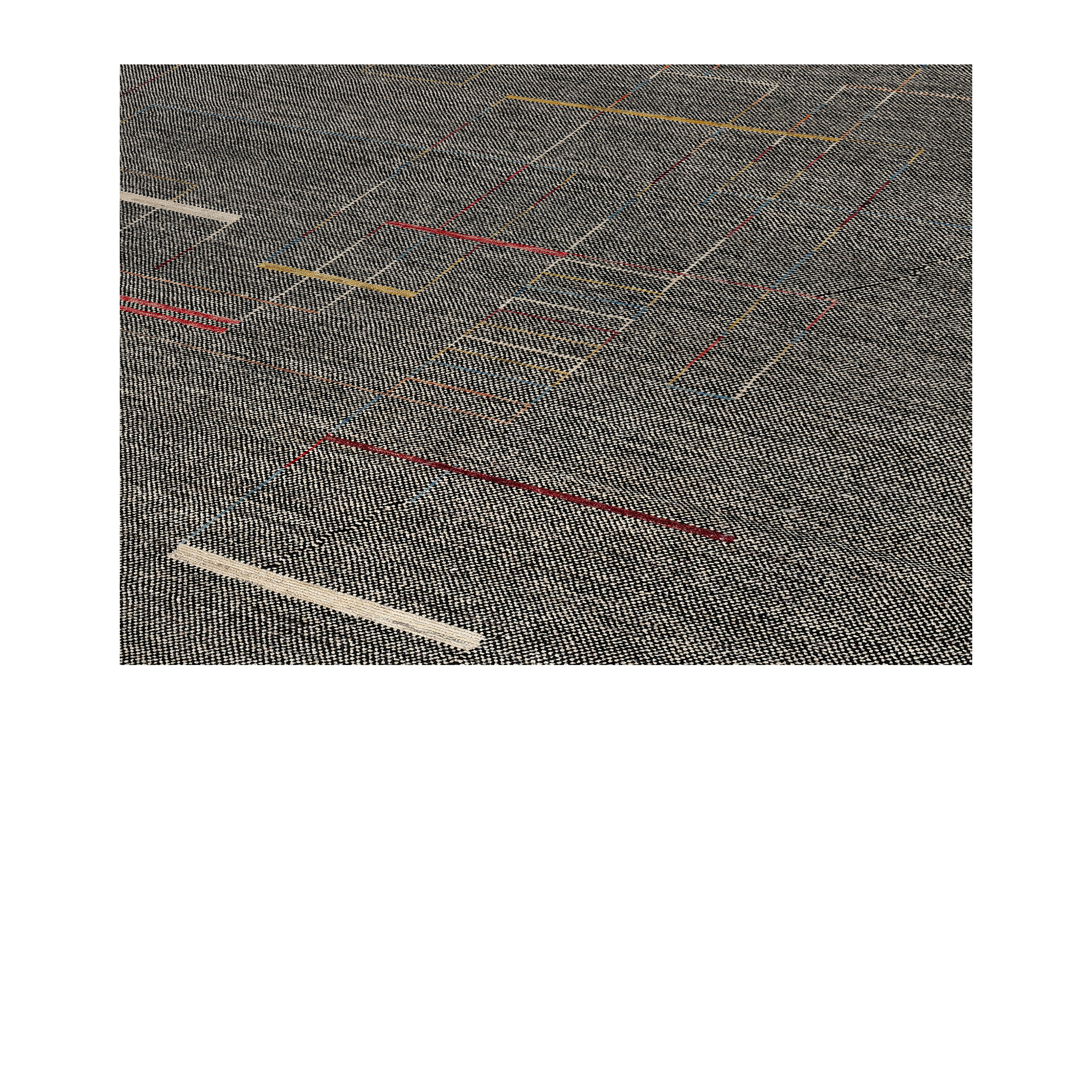 grey contemporary rug with linear accents, modern geometric wool carpet, handmade grey designer rug