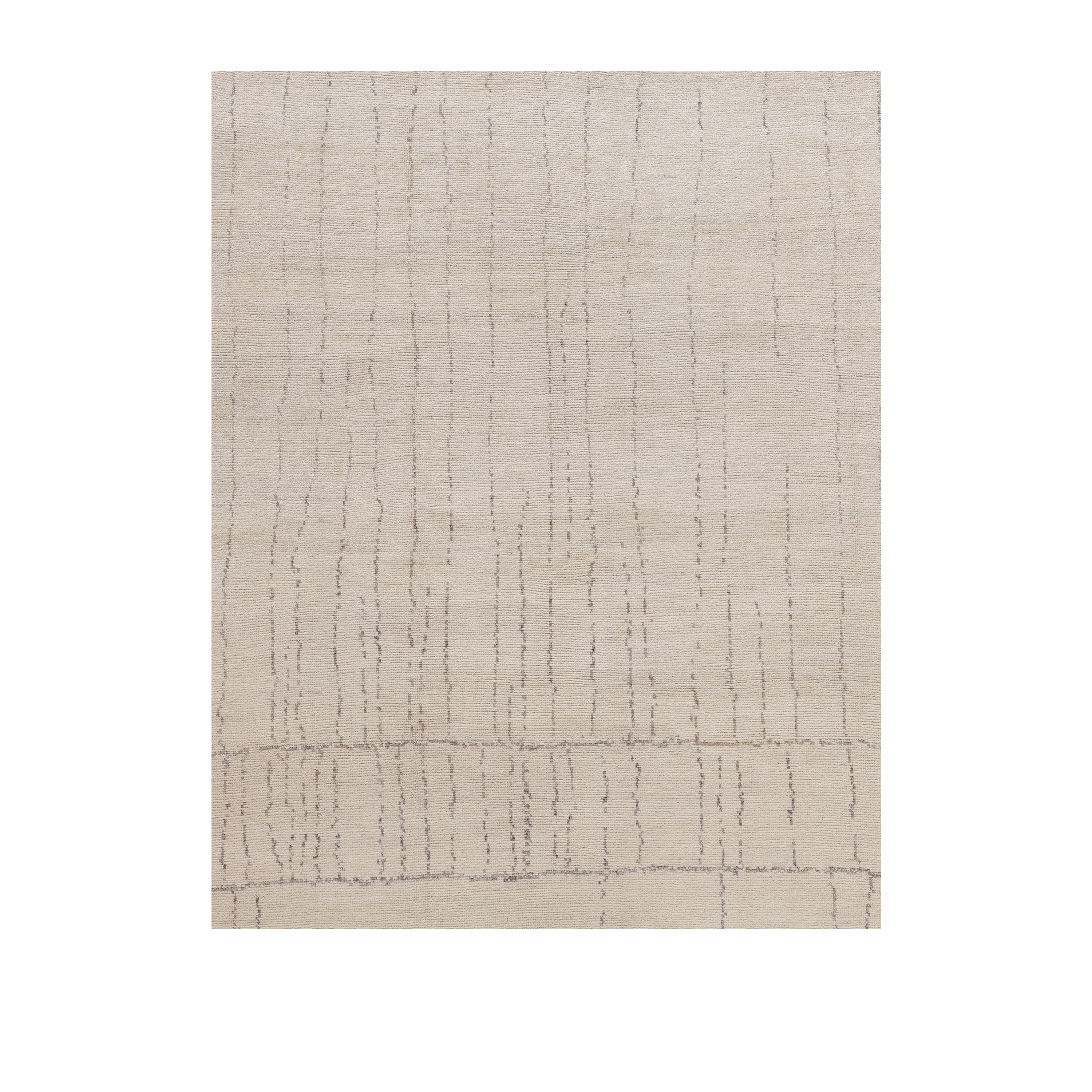 cream Beni Ourain modern rug, handmade cream wool rug, minimalist grid pattern carpet