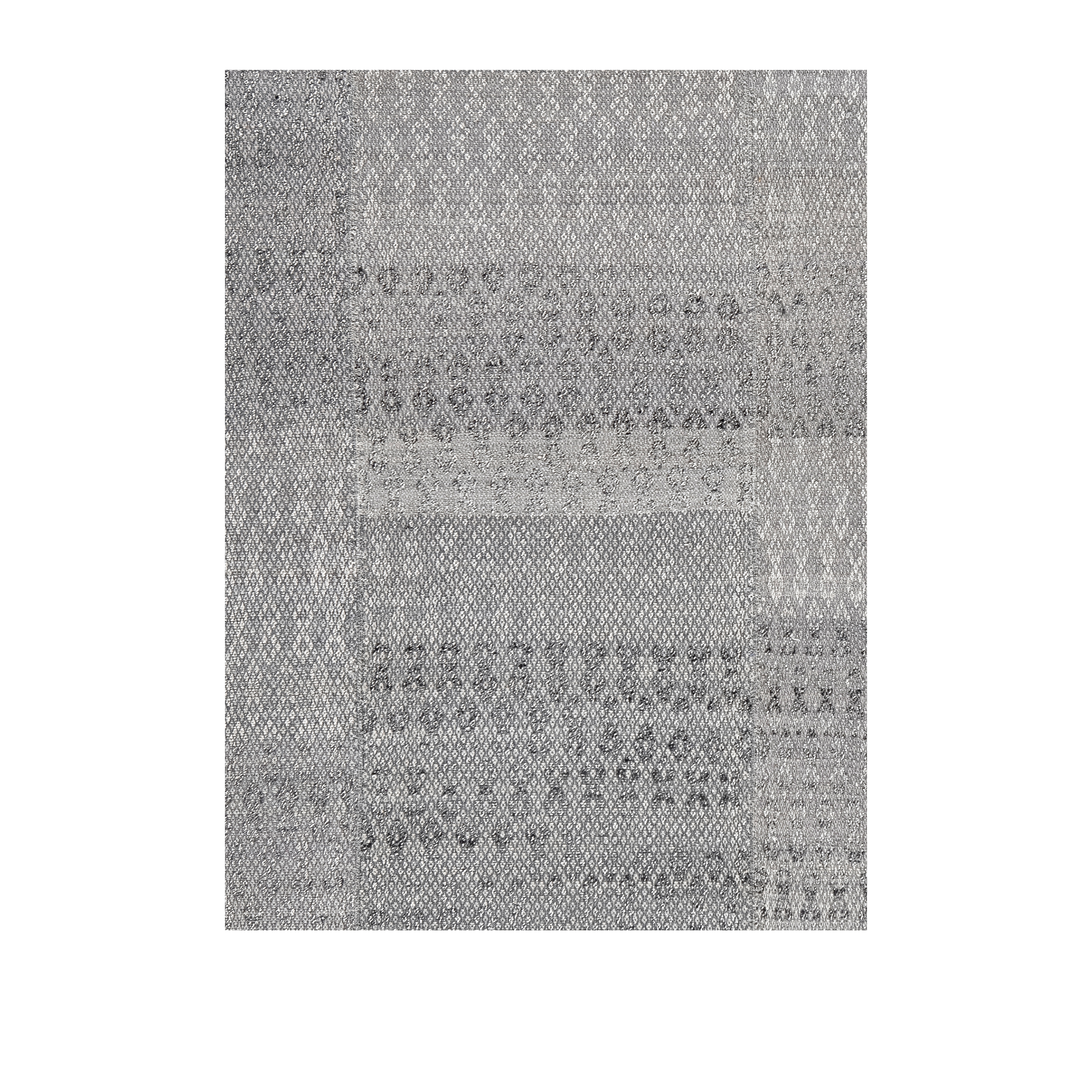 Damavand Flatweave Grey custom handmade, tonal grey woven wool flatweave, Nasiri artisanal flatweave grey design