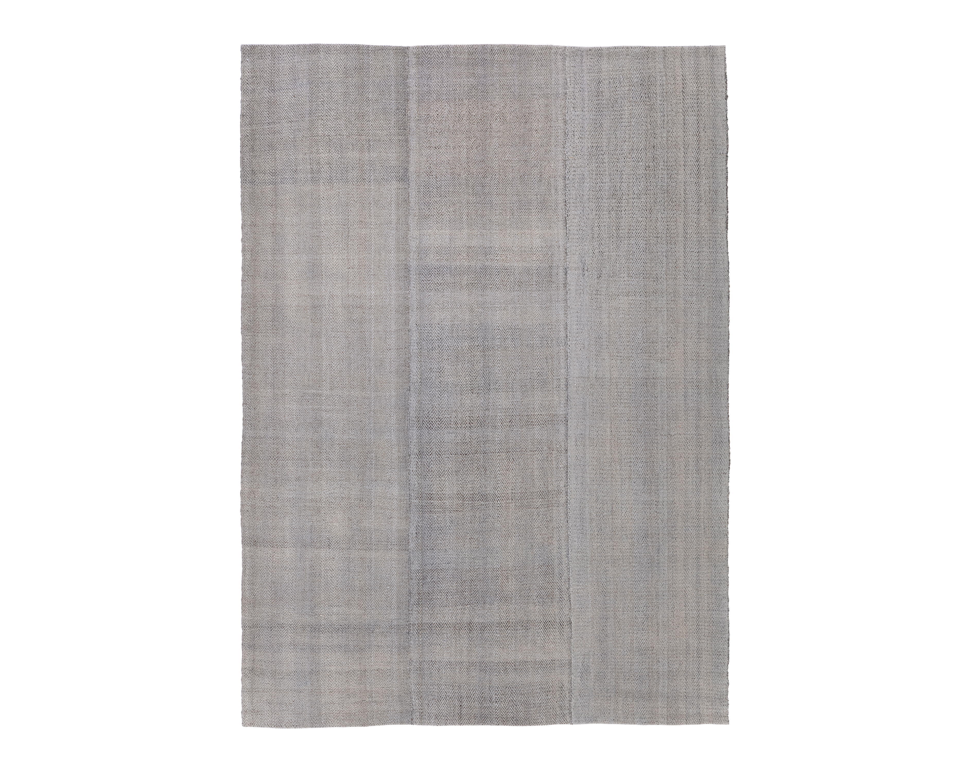 Charmo Flatweave Grey handmade wool, custom grey flatweave by Nasiri, artisanal grey tonal flatweave