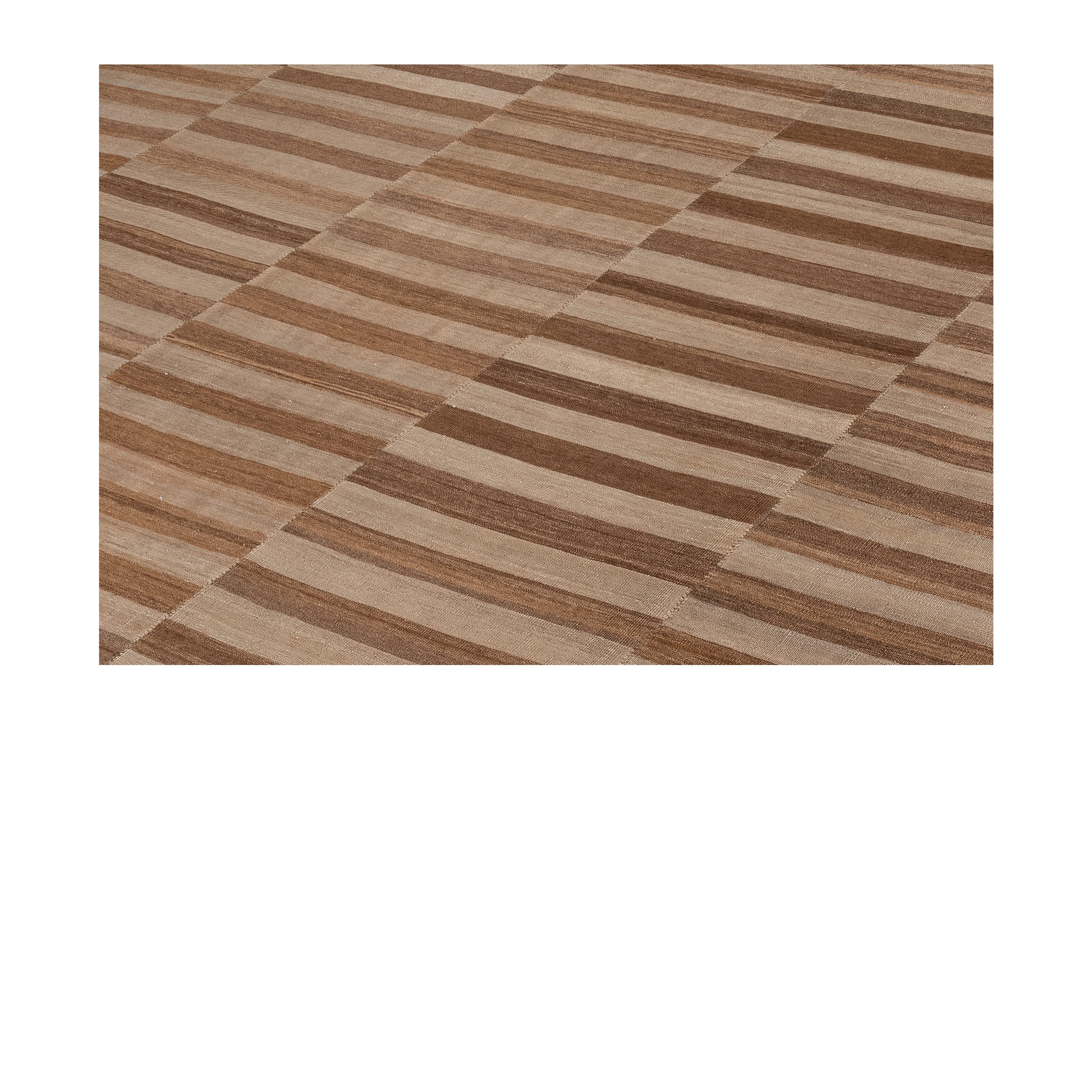 Shiraz Flatweave Sand handmade wool, custom striped flatweave sand, Nasiri artisanal sand wool flatweave