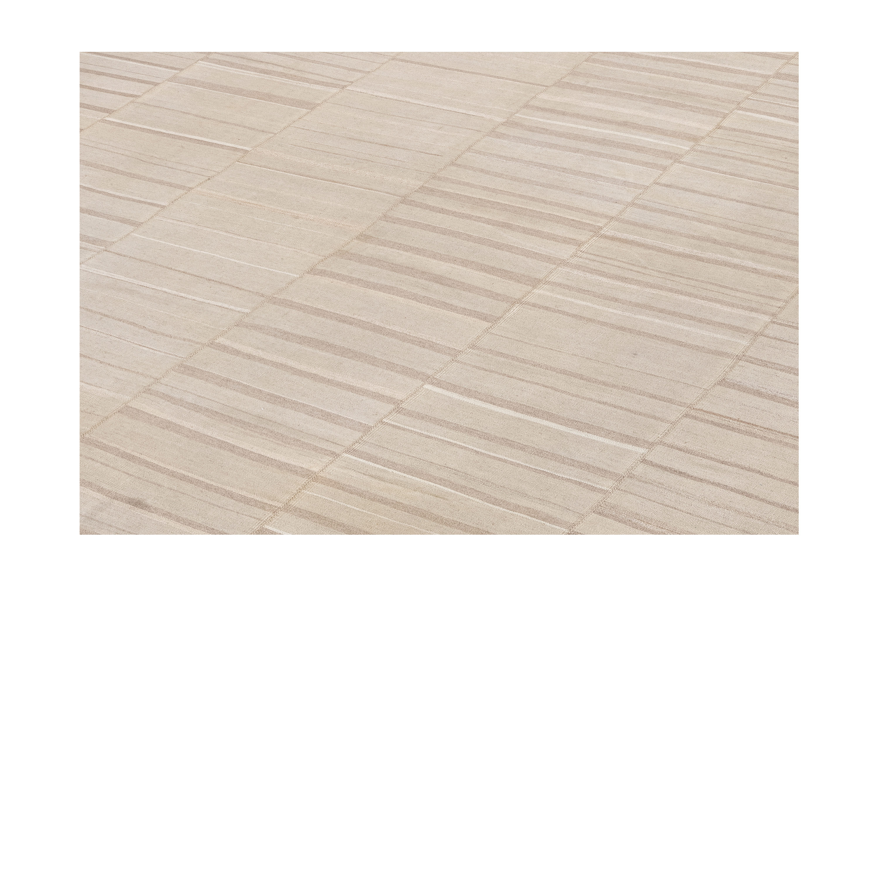 Shiraz Flatweave Ivory handmade wool, custom ivory striped flatweave, Nasiri artisanal ivory flatweave