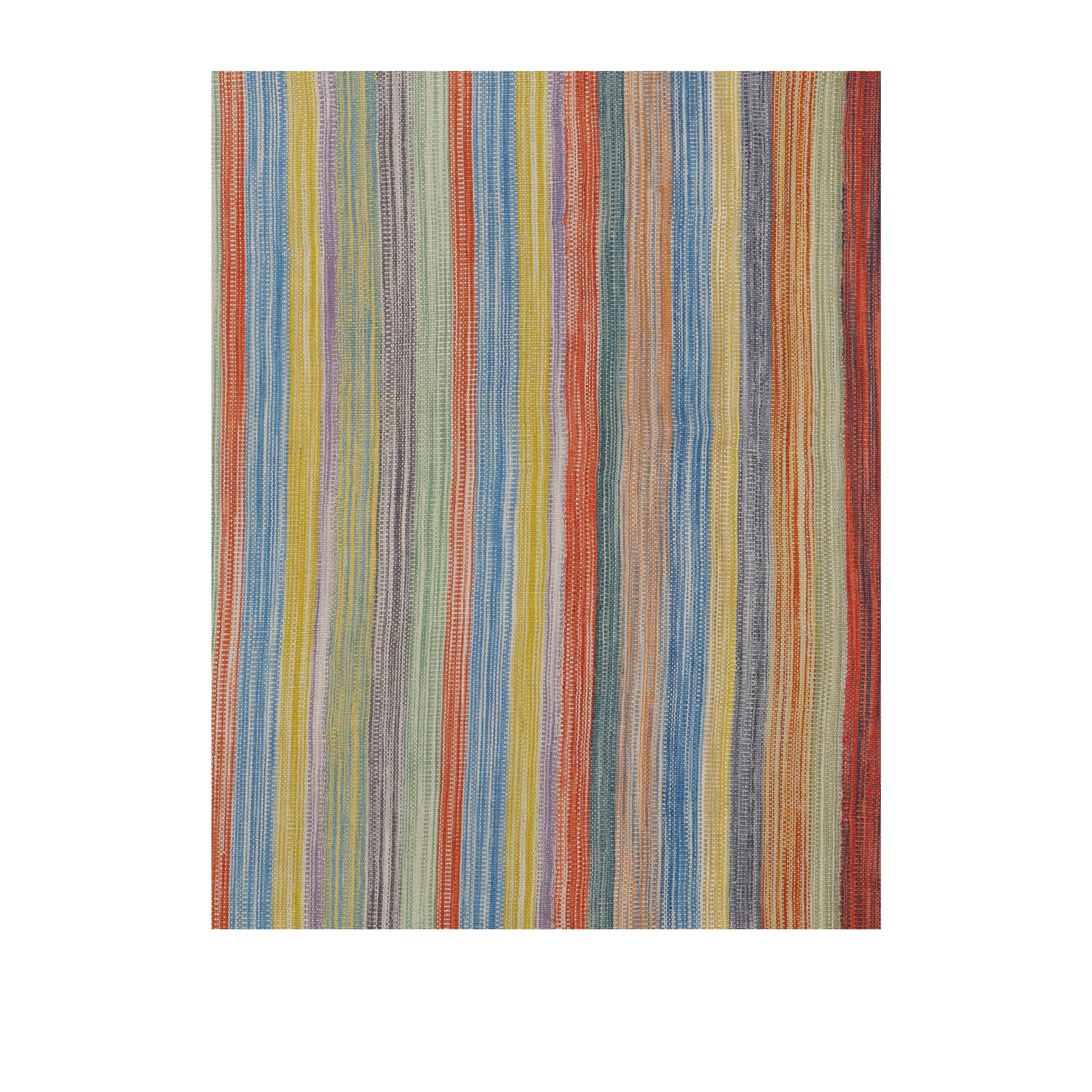 Pelas Flatweave Multicolor handmade wool, custom striped multicolor flatweave, Nasiri artisanal multicolor flatweave