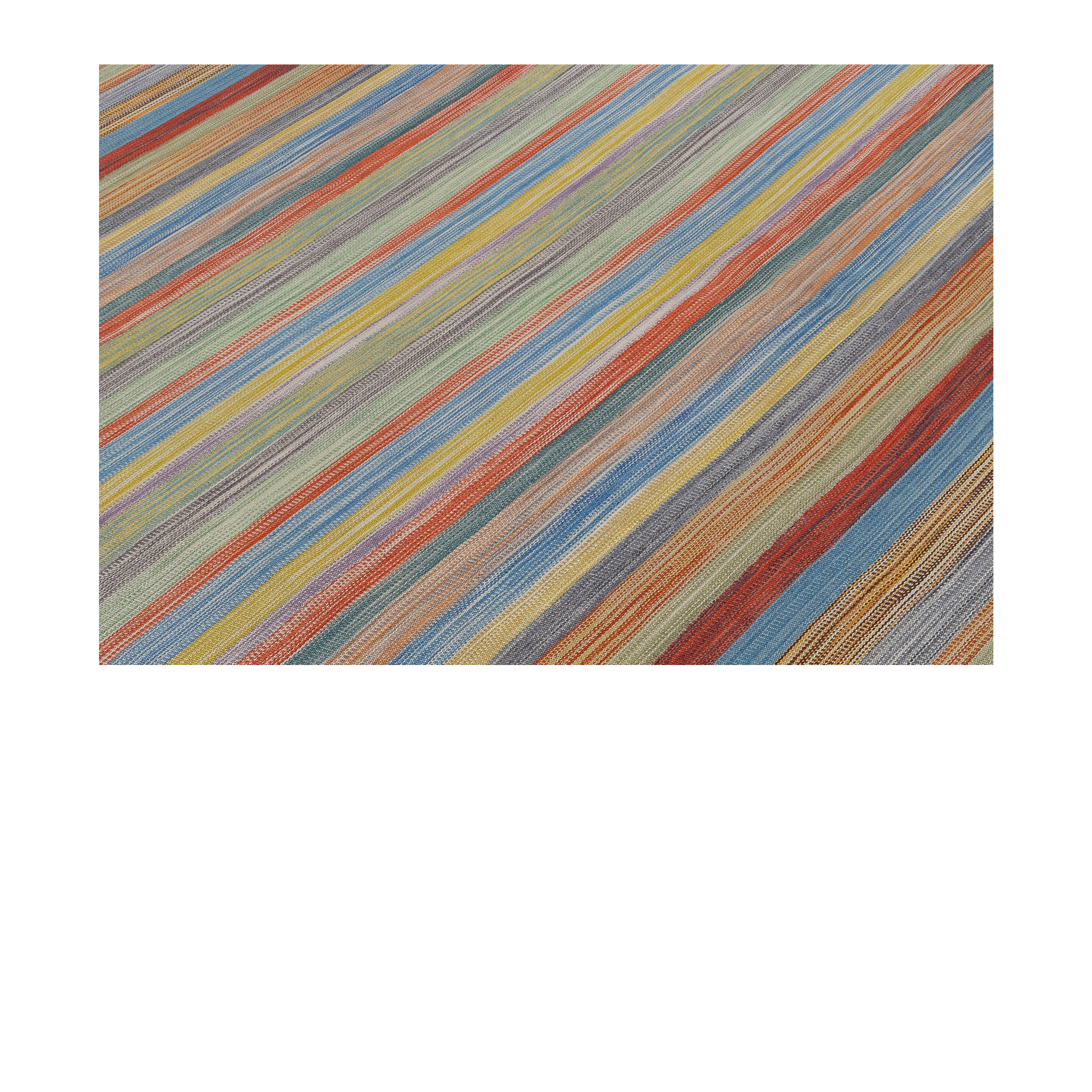 Pelas Flatweave Multicolor handmade wool, custom striped multicolor flatweave, Nasiri artisanal multicolor flatweave