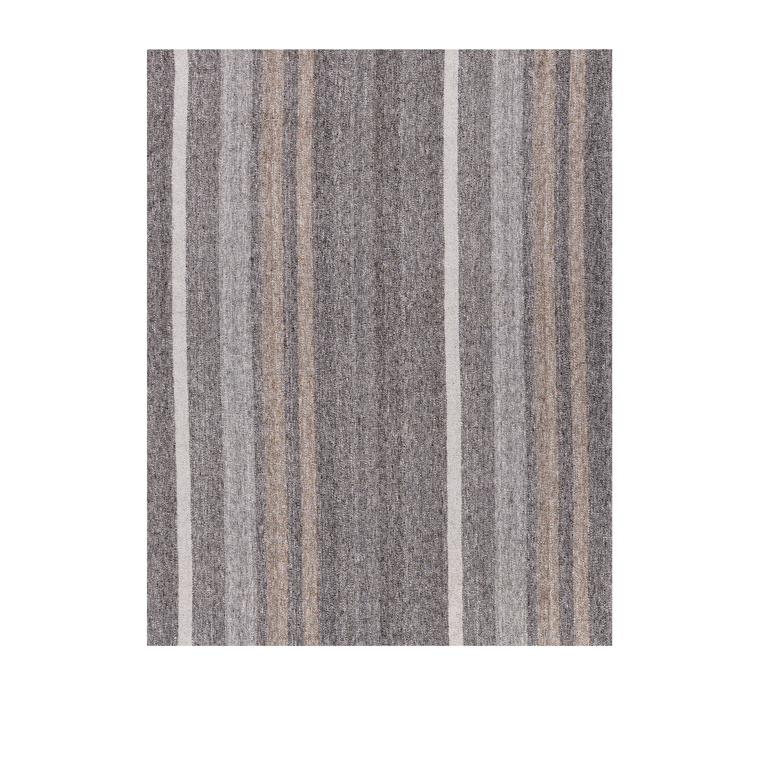 Pelas Flatweave Grey Striped handmade wool, custom grey striped flatweave, Nasiri artisanal grey flatweave design