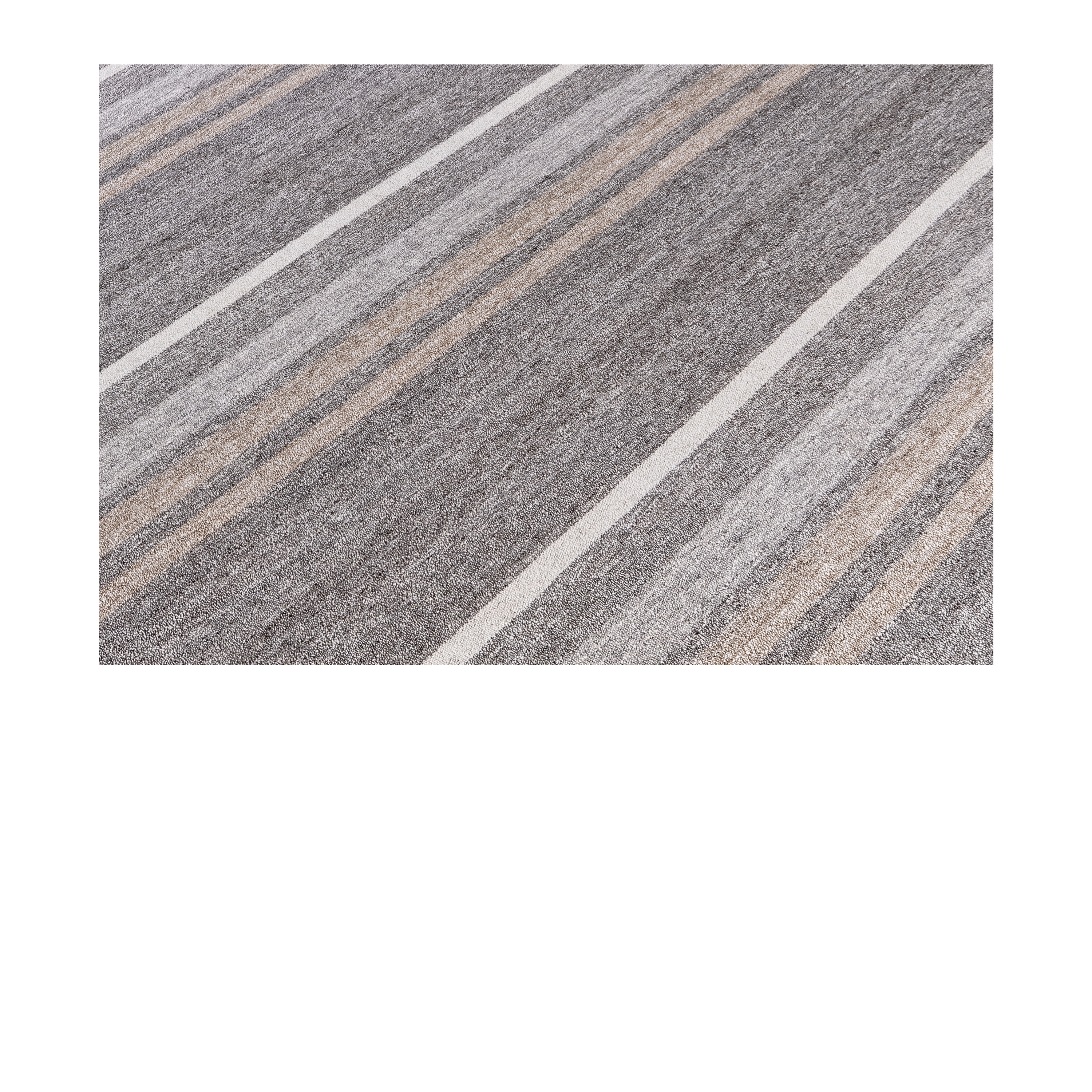 Pelas Flatweave Grey Striped handmade wool, custom grey striped flatweave, Nasiri artisanal grey flatweave design