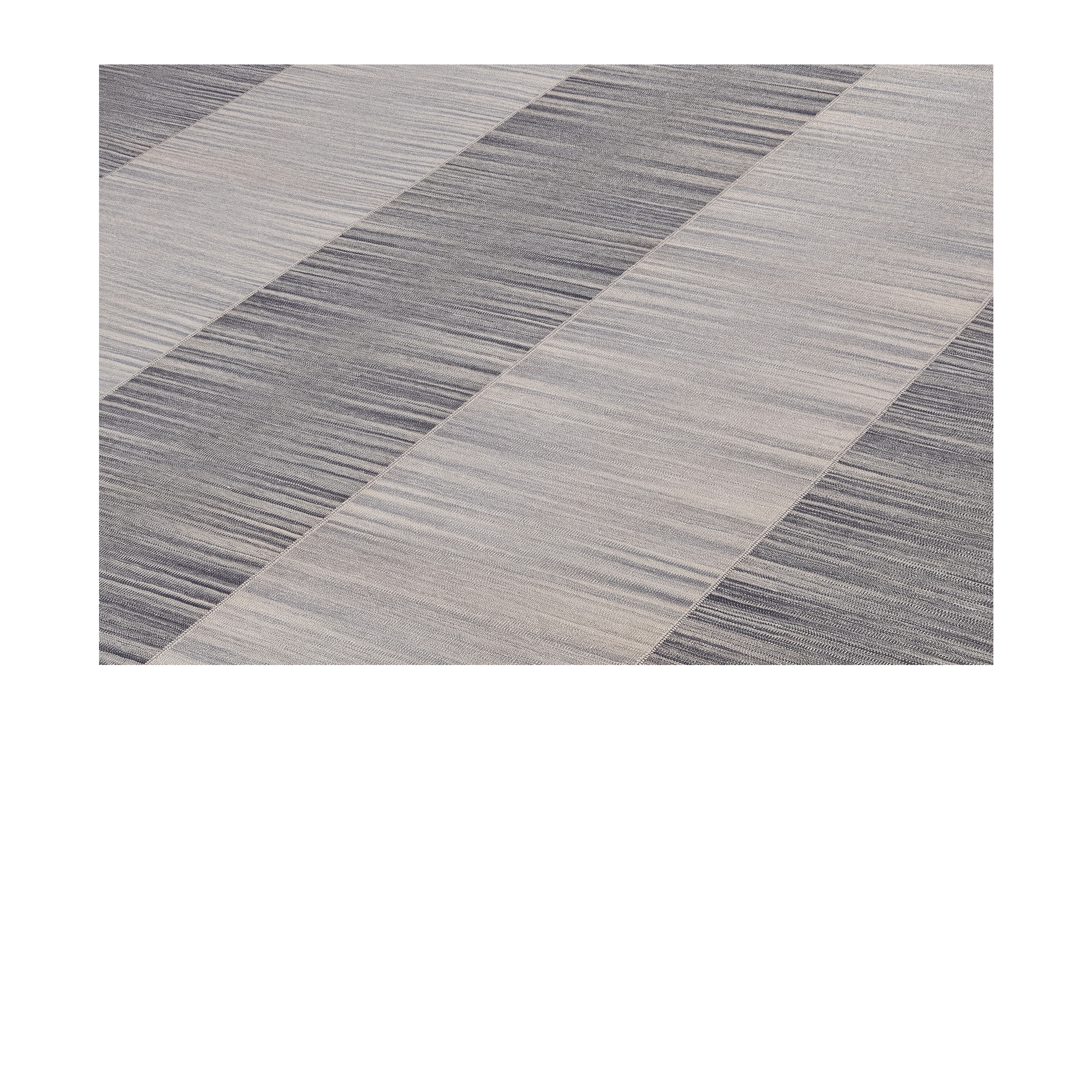 Mazandaran Flatweave Grey Tones handmade wool, custom striped grey flatweave, Nasiri artisanal Mazandaran grey flatweave