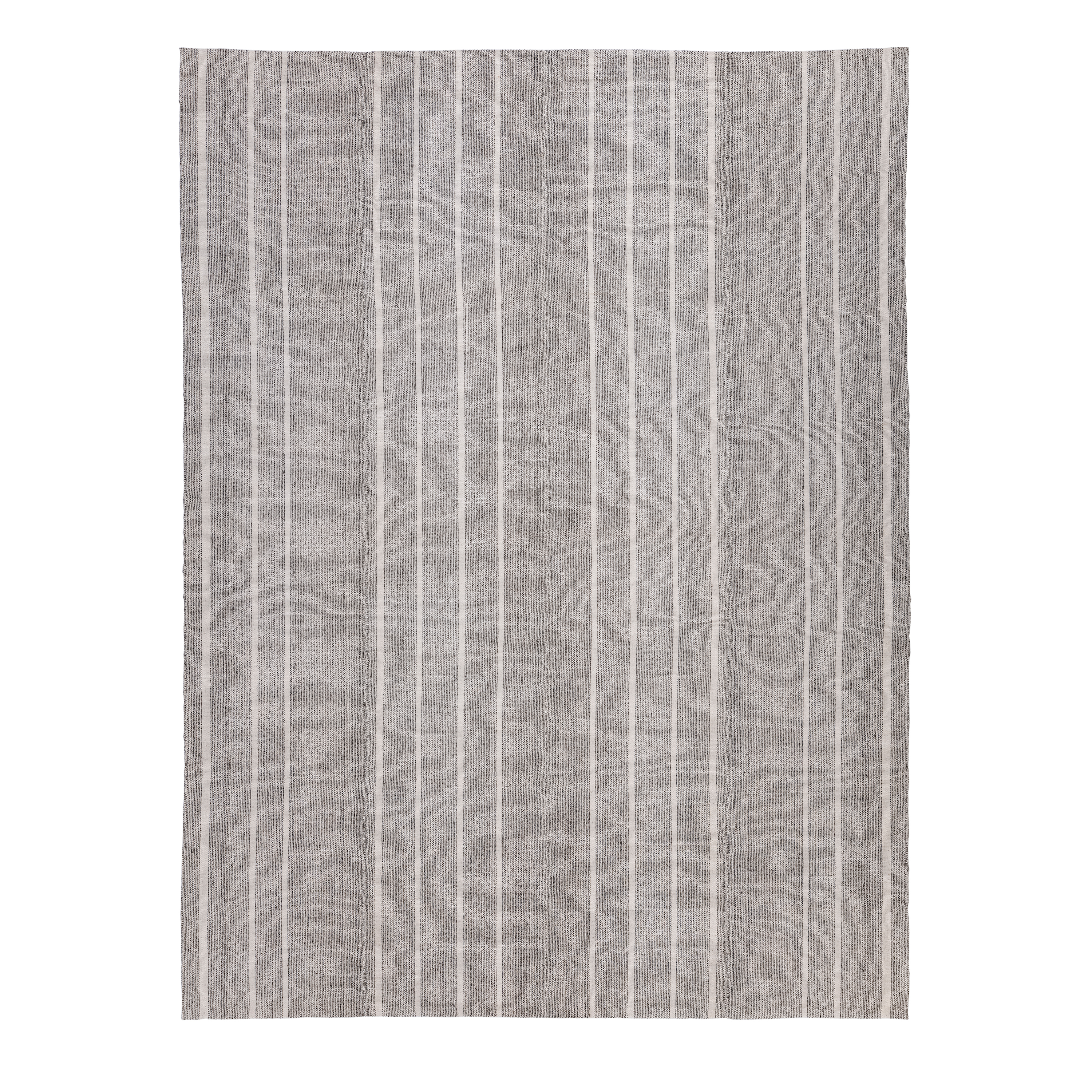 Pelas Flatweave Grey Stripes handmade wool, custom striped grey flatweave, Nasiri artisanal Pelas grey flatweave
