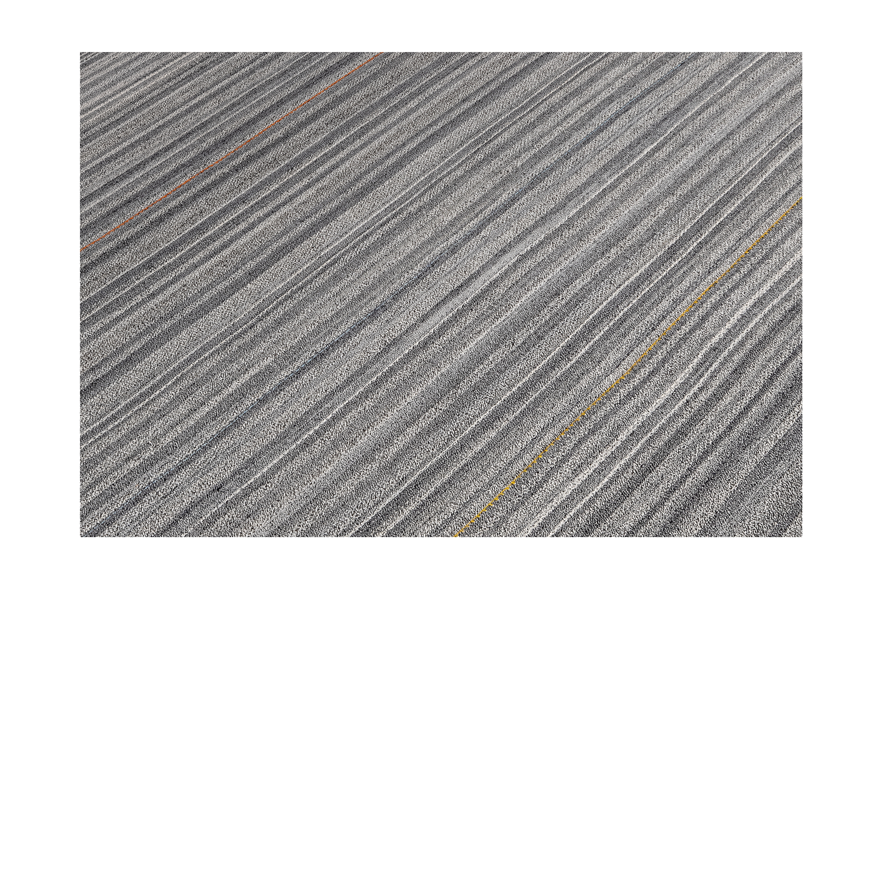Damavand Flatweave Grey Stripes handmade wool, custom striped flatweave grey rust gold, Nasiri artisanal Damavand flatweave