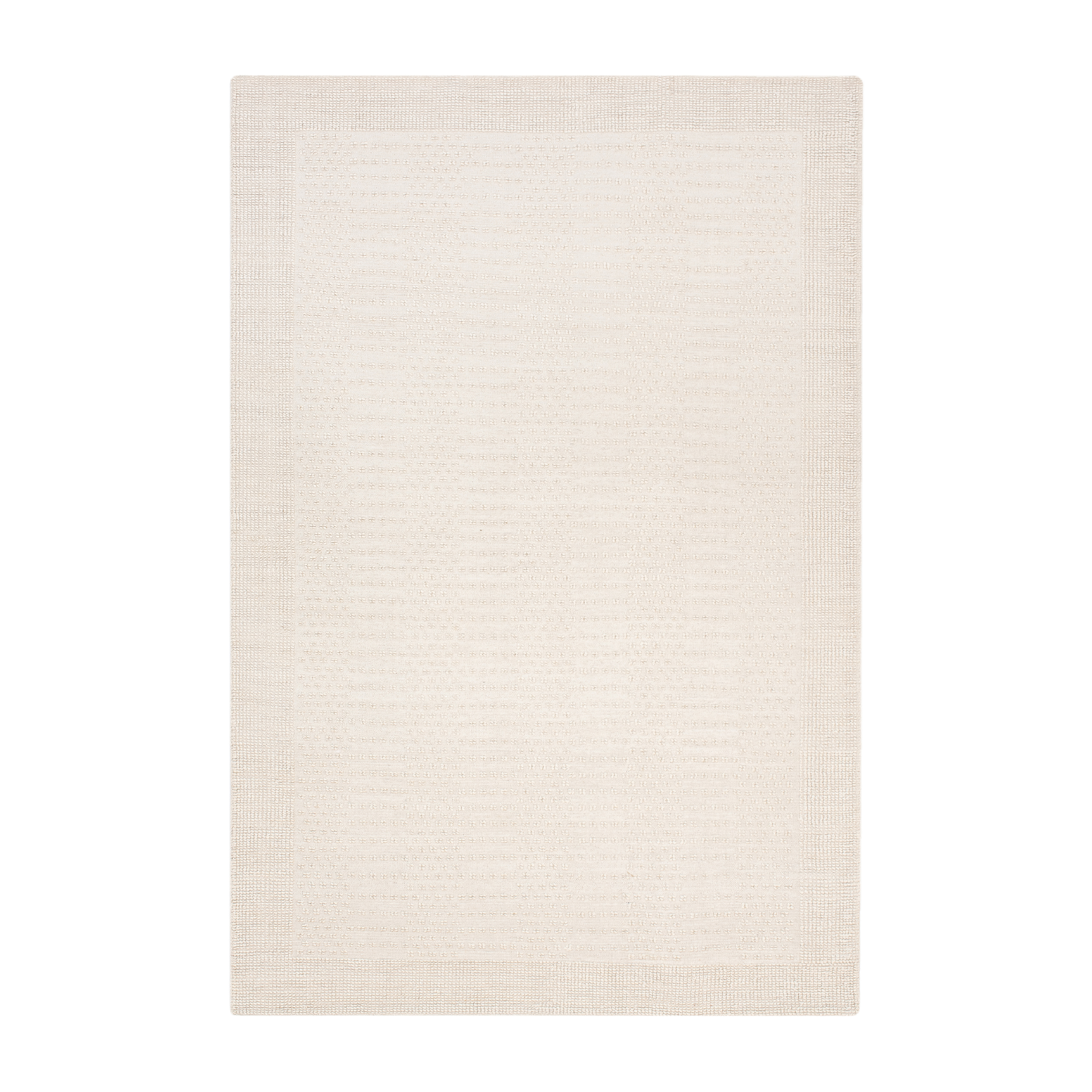 Custom Loops Natural White flatweave rug by Nasiricarpets featuring looped wool texture