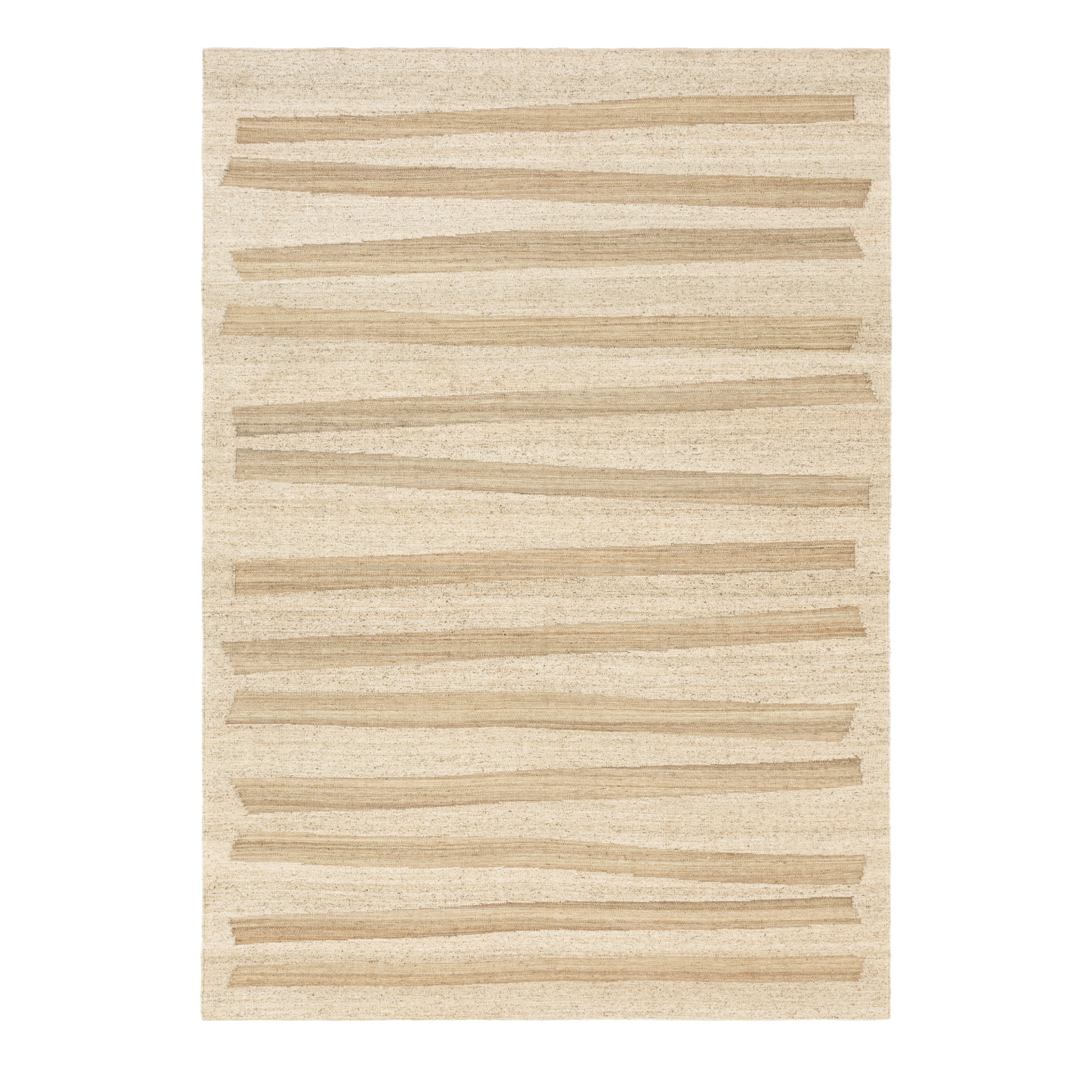 Custom Nettle Cactus Stripe rug by Nasiricarpets handwoven from un-dyed natural fibers