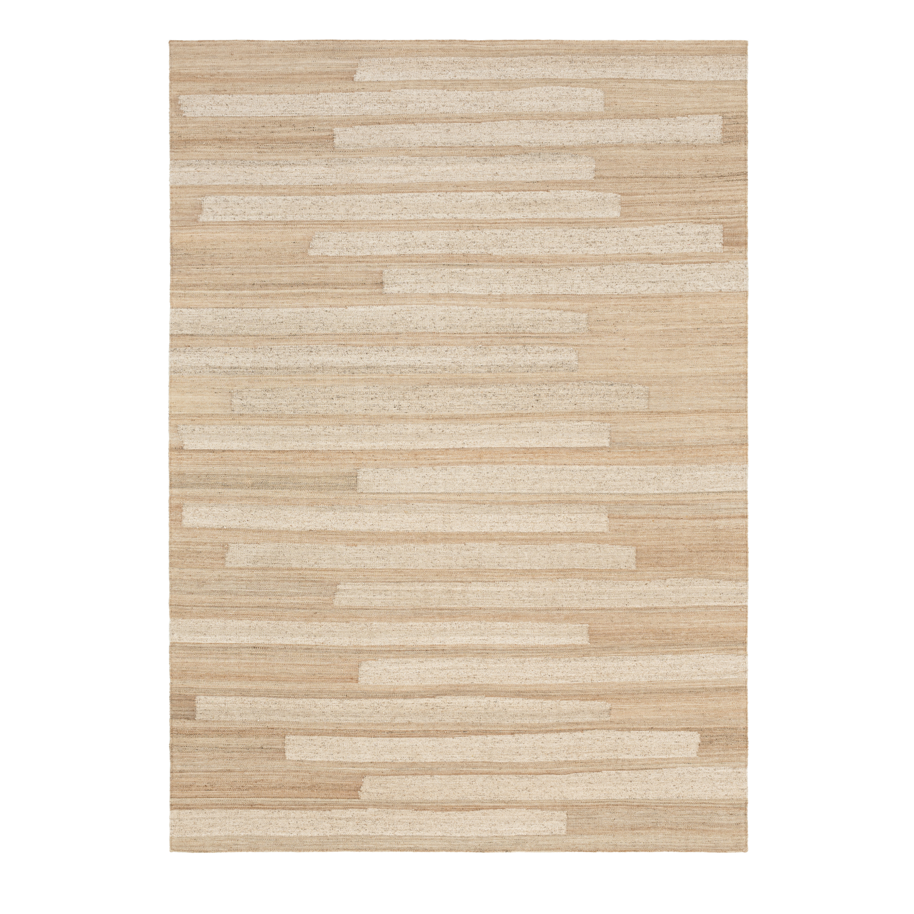 Custom Nettle Cactus Stripe rug by Nasiricarpets handwoven from un-dyed natural fibers