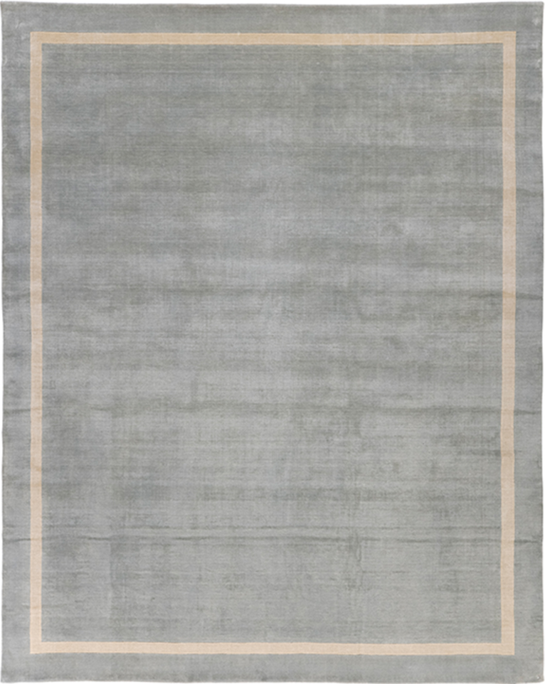 Linea modern rug in Blue and sand tones, minimalist handmade wool and silk rug, luxury modern carpet by nasiricarpets