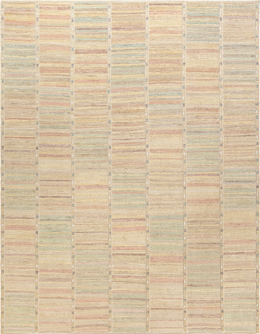 Liora modern carpet in pastel sand and blush tones, handmade wool rug combining flatweave and pile weave techniques, luxury modern carpet by nasiricarpets