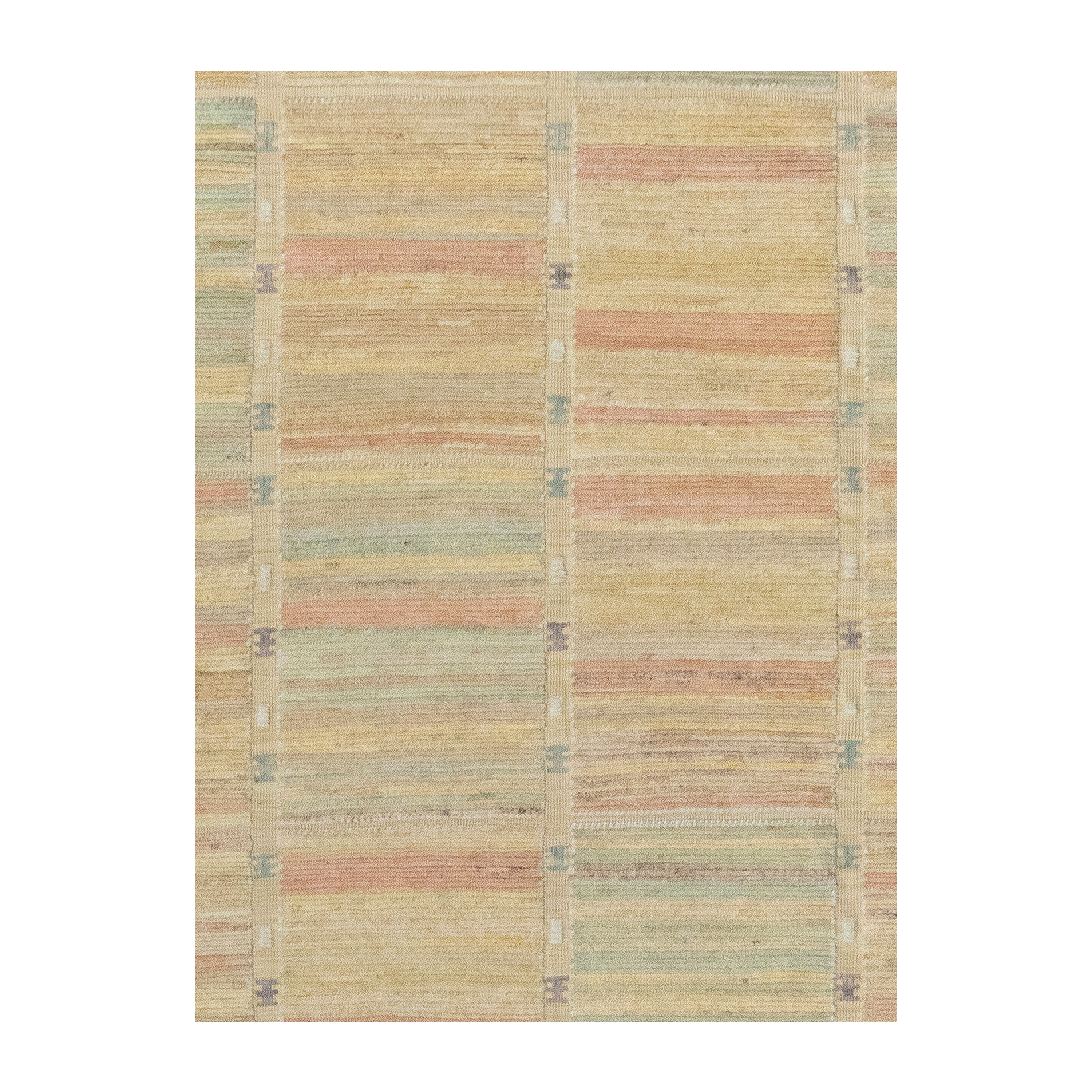 Vera modern carpet in pastel sand and blush tones, handmade wool rug combining flatweave and pile weave, luxury modern carpet by nasiricarpets