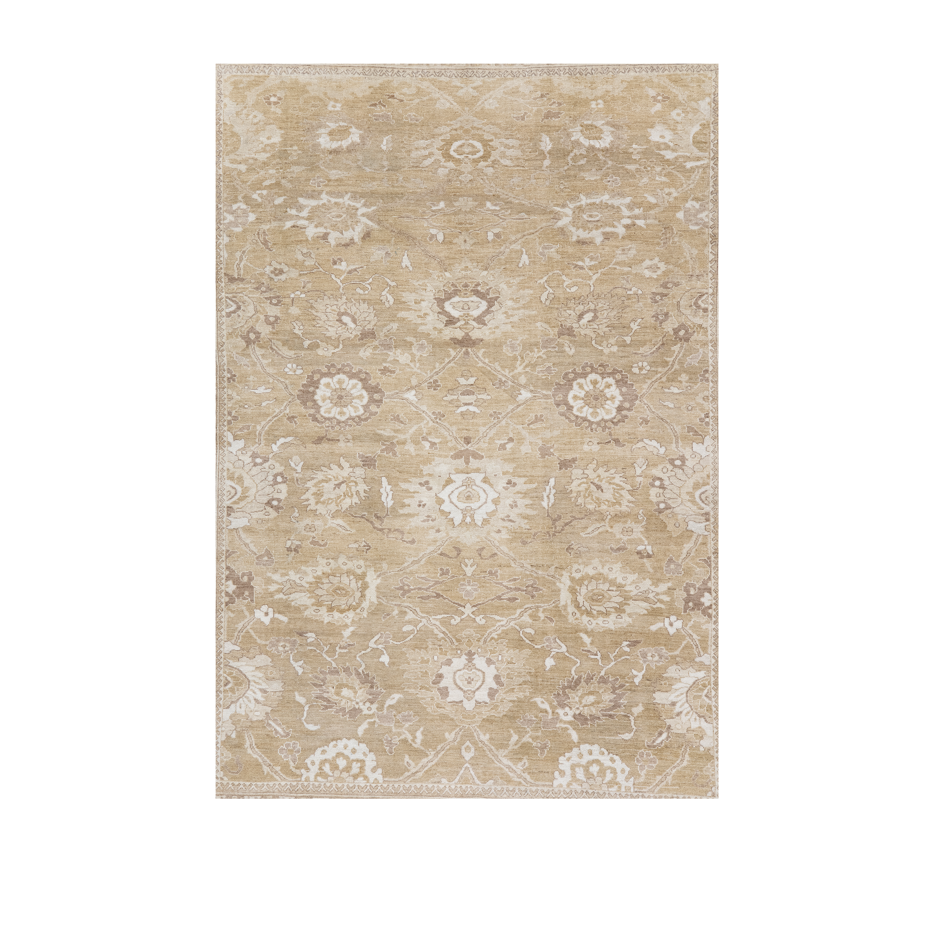 Ziegler Sultanabad traditional Persian rug in green and beige, handwoven wool carpet by nasiricarpets