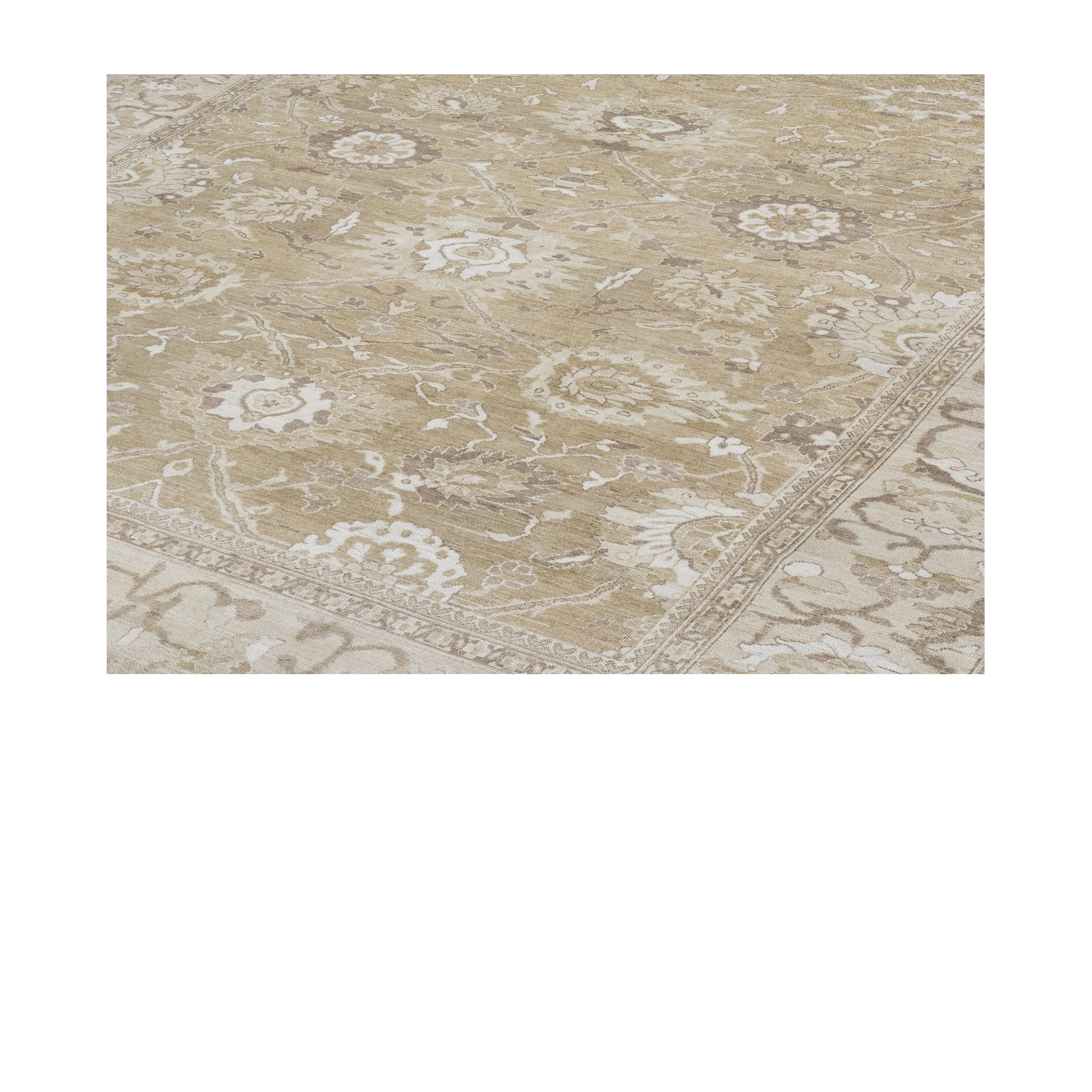 Ziegler Sultanabad traditional Persian rug in green and beige, handwoven wool carpet by nasiricarpets