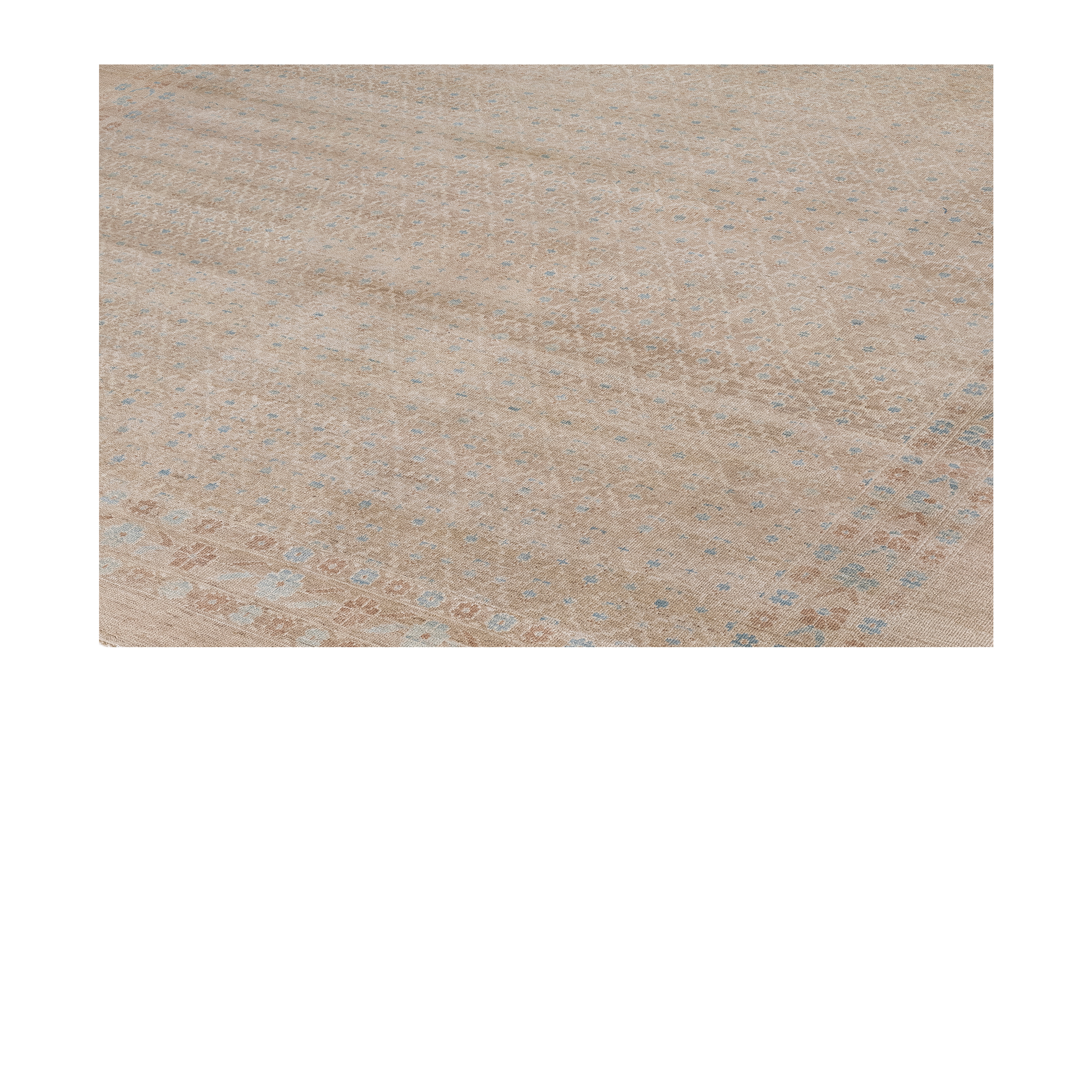 Serab traditional Persian rug in beige with soft geometric motifs, handwoven wool carpet by nasiricarpets