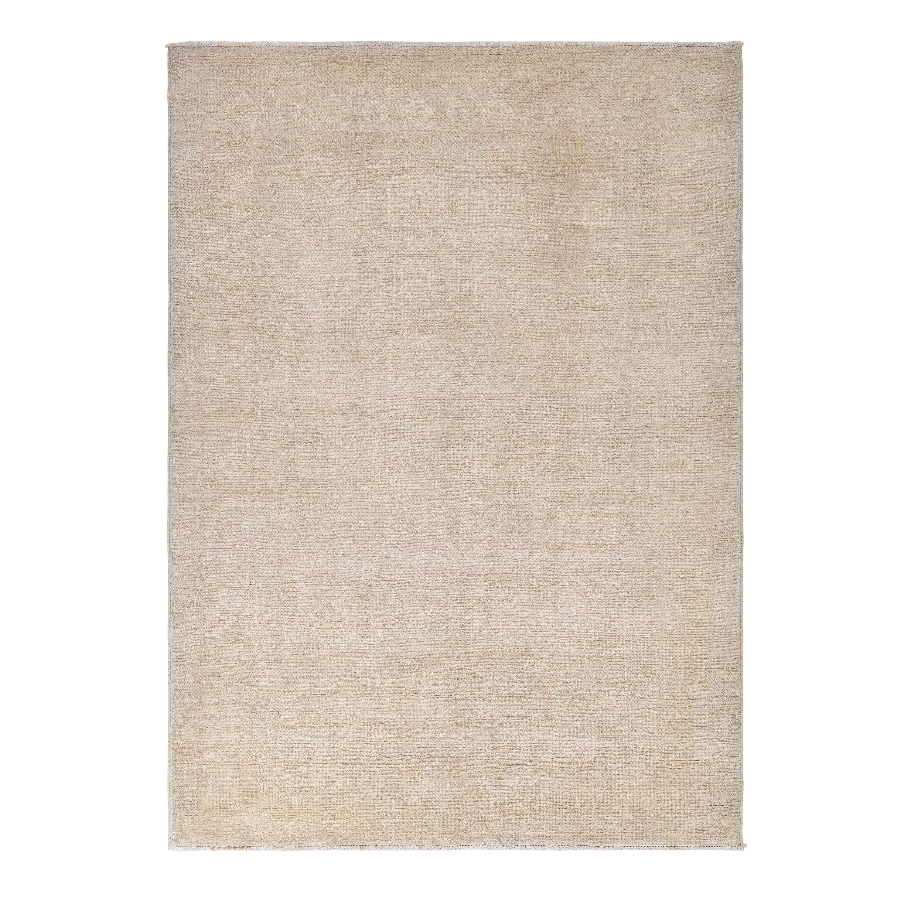 Beige Khotan traditional Persian rug, handwoven wool carpet from Iran by nasiricarpets