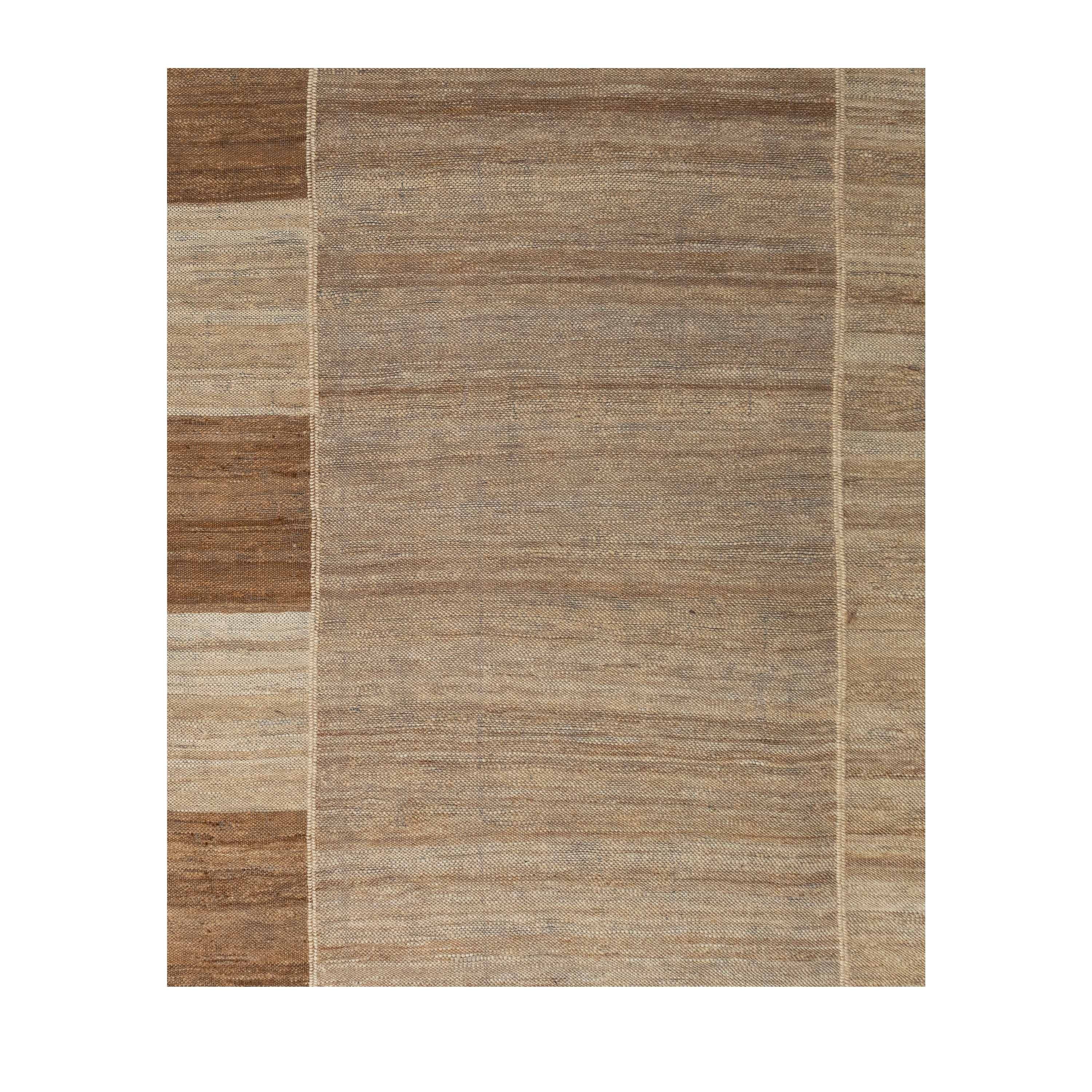 Mazandaran flatweave rug in natural color, handwoven in Iran with a balanced flatweave design