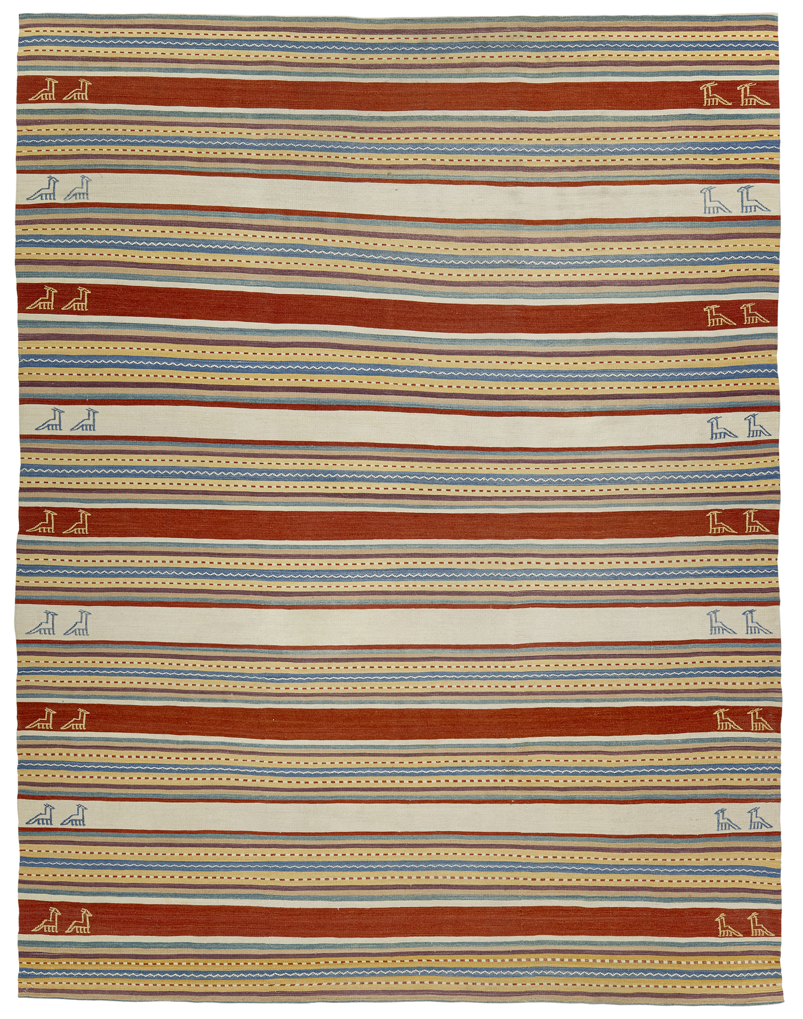 Vintage Shiraz Qashqai Kilim Rug