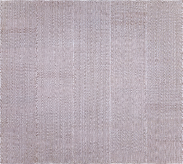 Pelas custom flatweave rug in blush taupe and ivory tones handmade by Nasiricarpets for luxury contemporary interiors
