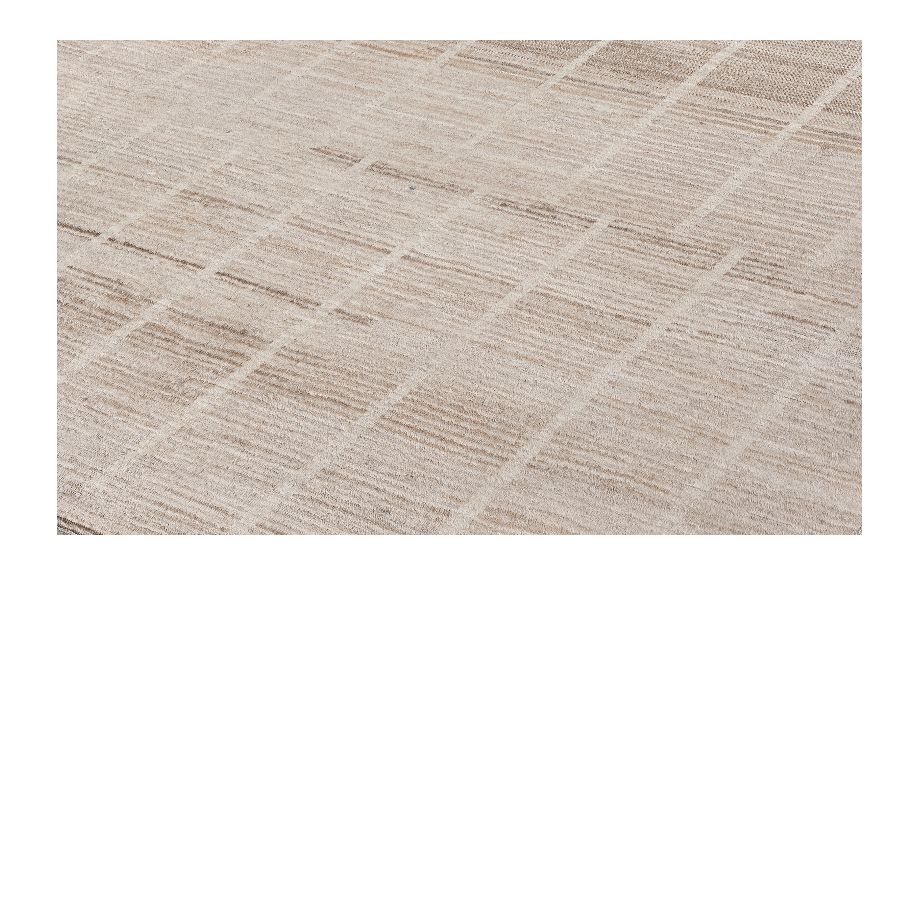 Strata custom hand knotted Moroccan carpet in oatmeal ivory sand and warm beige tones with subtle linear texture by Nasiricarpets