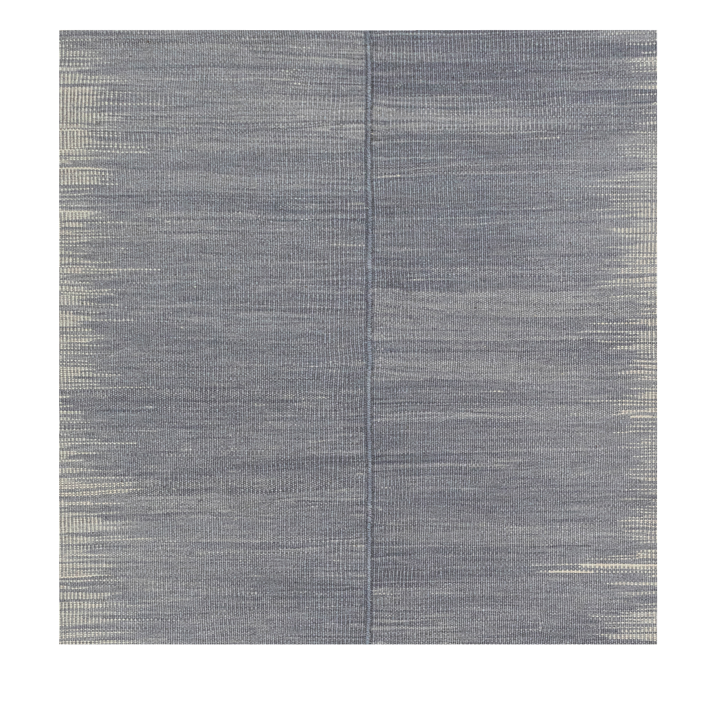 Mazandaran custom hand woven grey flat weave with tonal gradient contemporary design by Nasiricarpets