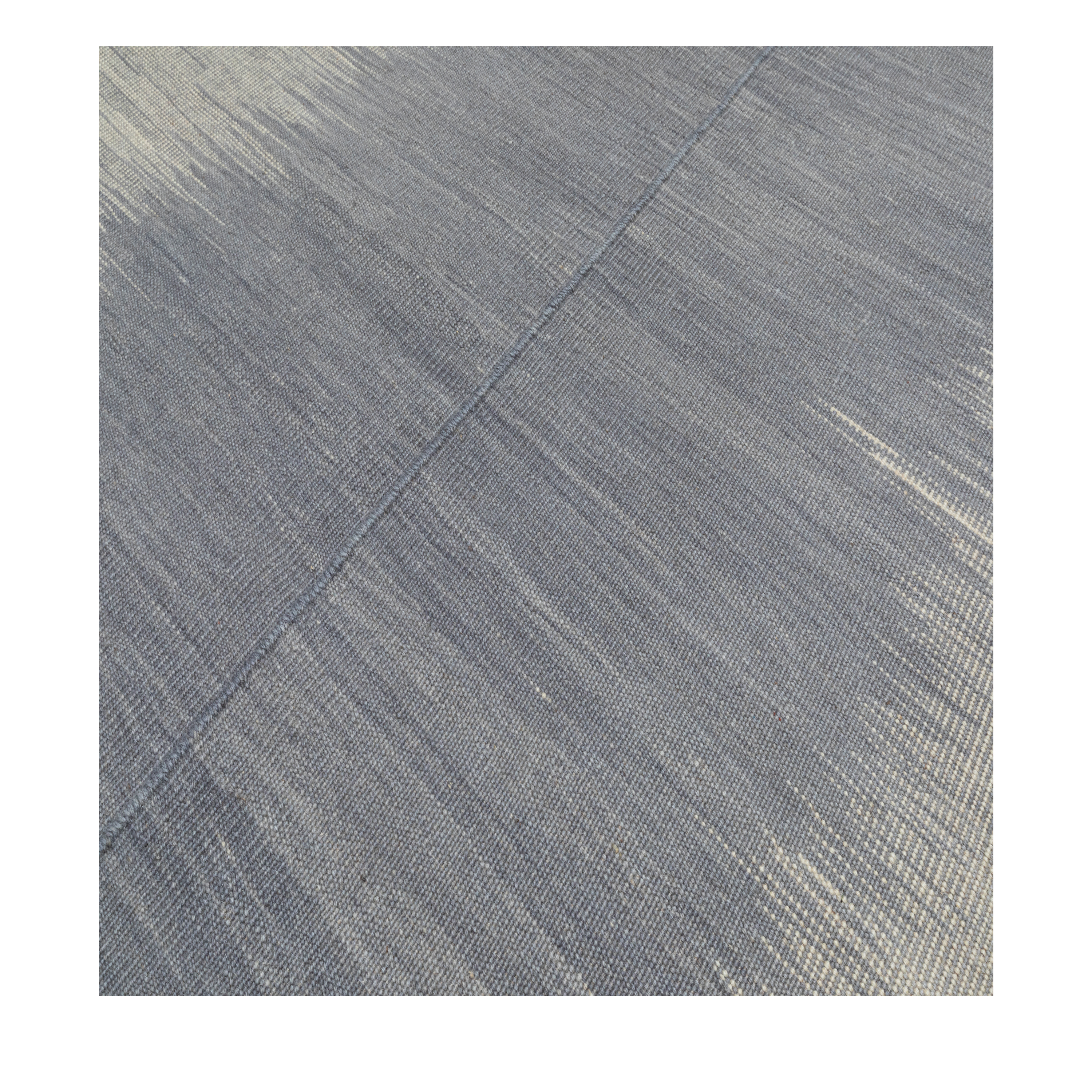 Mazandaran custom hand woven grey flat weave with tonal gradient contemporary design by Nasiricarpets
