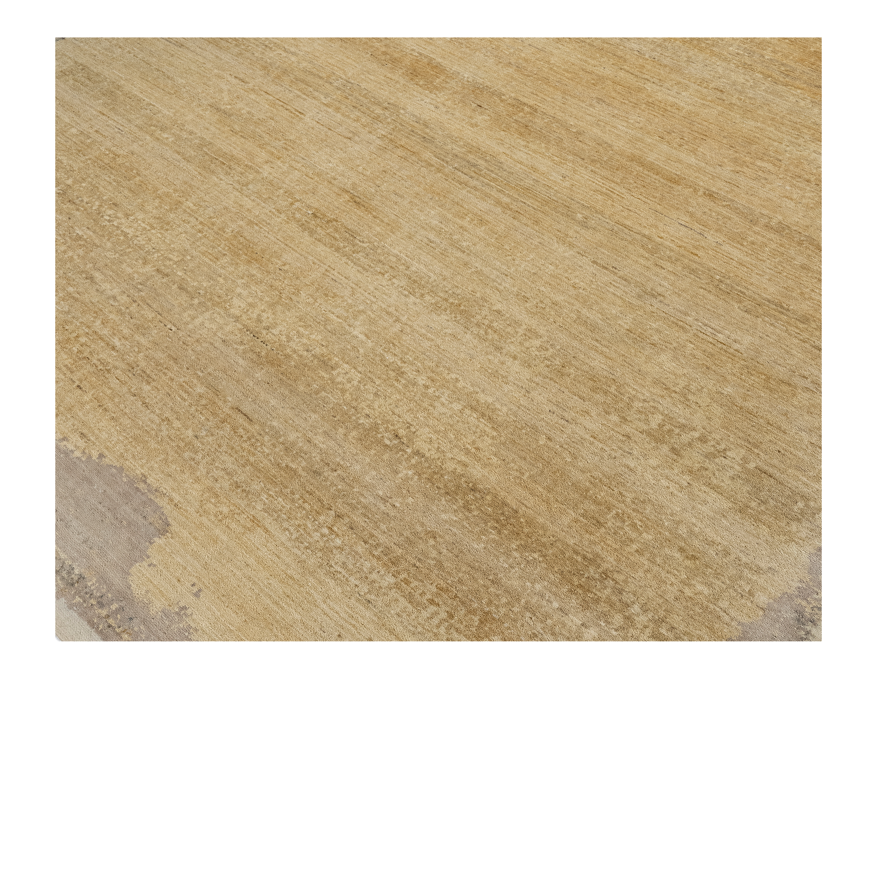 Terre Dore custom hand-knotted modern carpet in warm gold, beige and soft taupe tones by Nasiricarpets